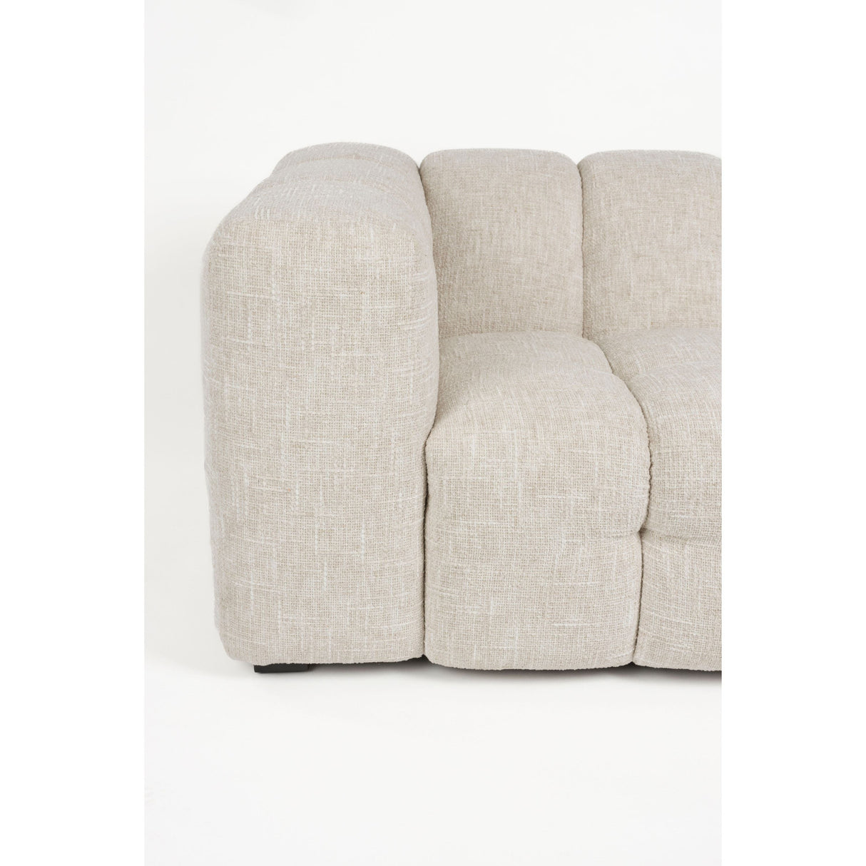 Modern furniture - Beige Linen Channel-Tufted Sofa - www.oroa.com | Oroa.com