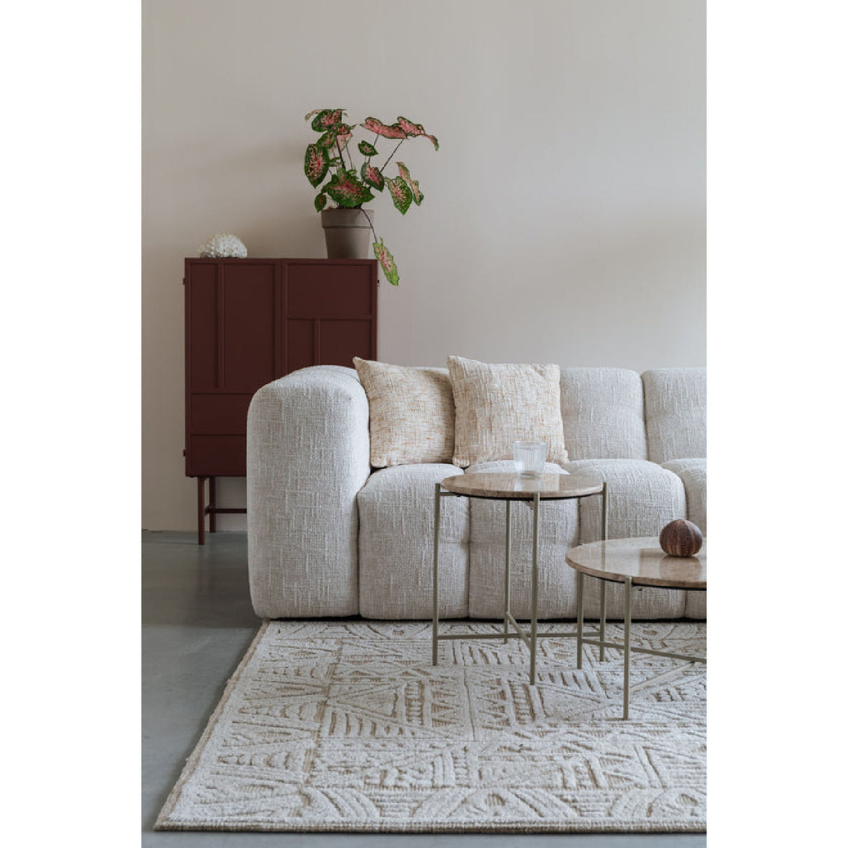 Modern furniture - Beige Linen Channel-Tufted Sofa - www.oroa.com | Oroa.com