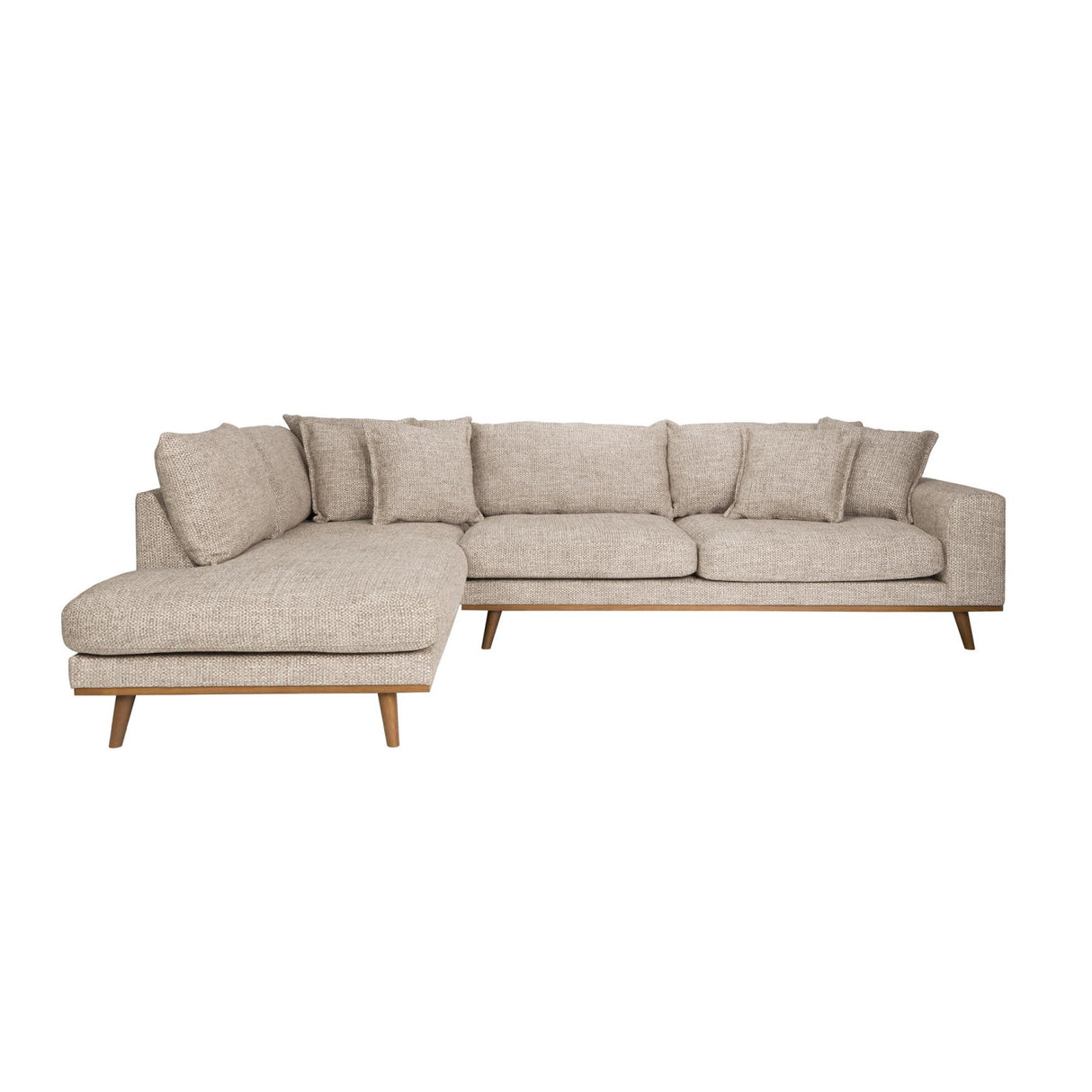 Modern furniture - Brown Fabric Sectional Sofa - www.oroa.com | Oroa.com