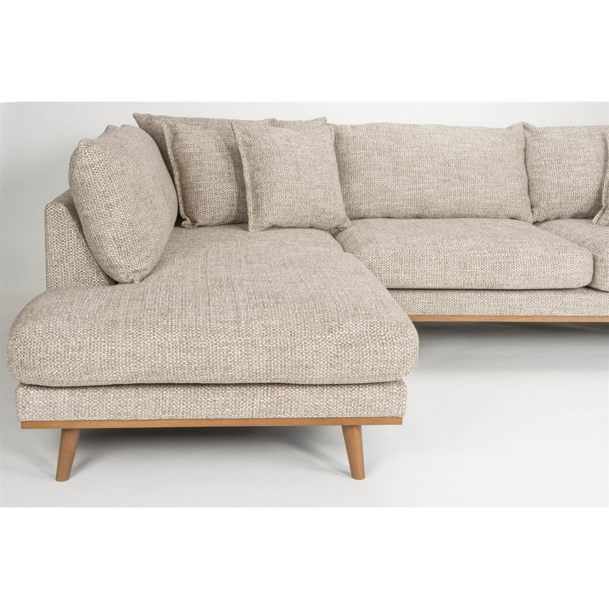 Modern furniture - Brown Fabric Sectional Sofa - www.oroa.com | Oroa.com