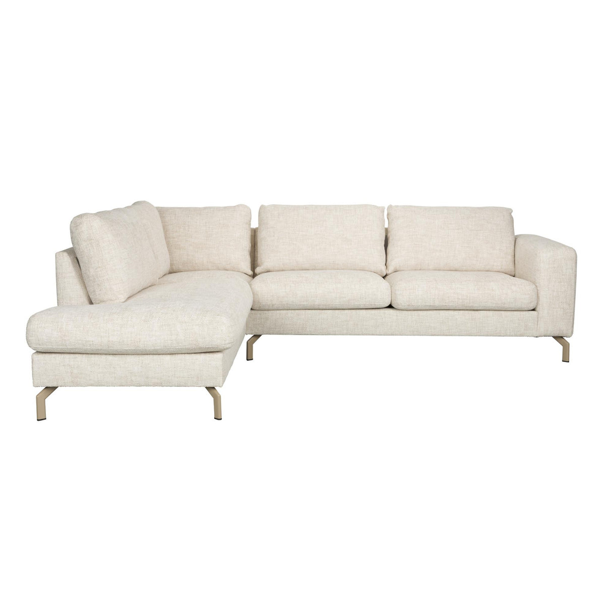 Modern furniture - Beige Fabric Corner Sofa - www.oroa.com | Oroa.com