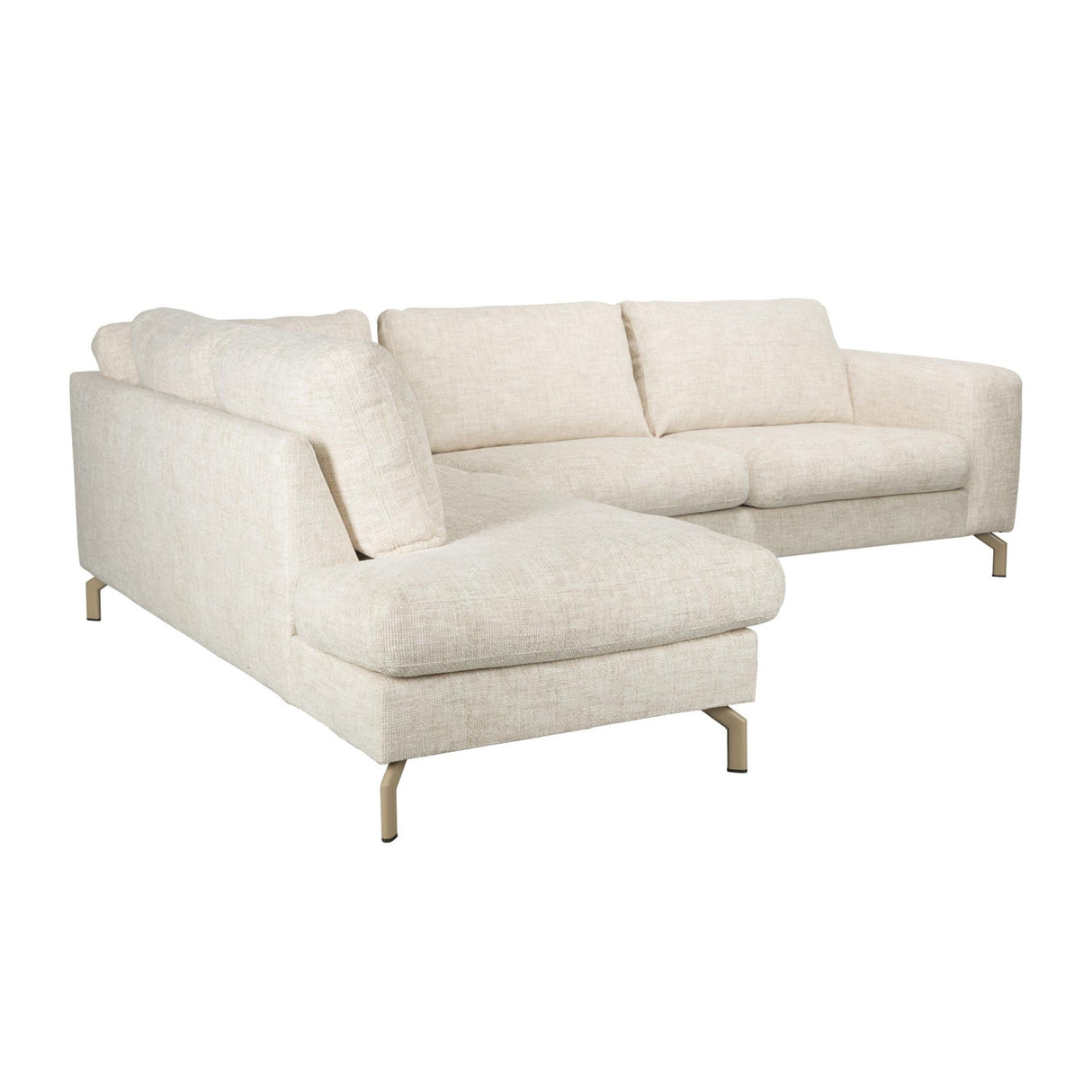 Modern furniture - Beige Fabric Corner Sofa - www.oroa.com | Oroa.com