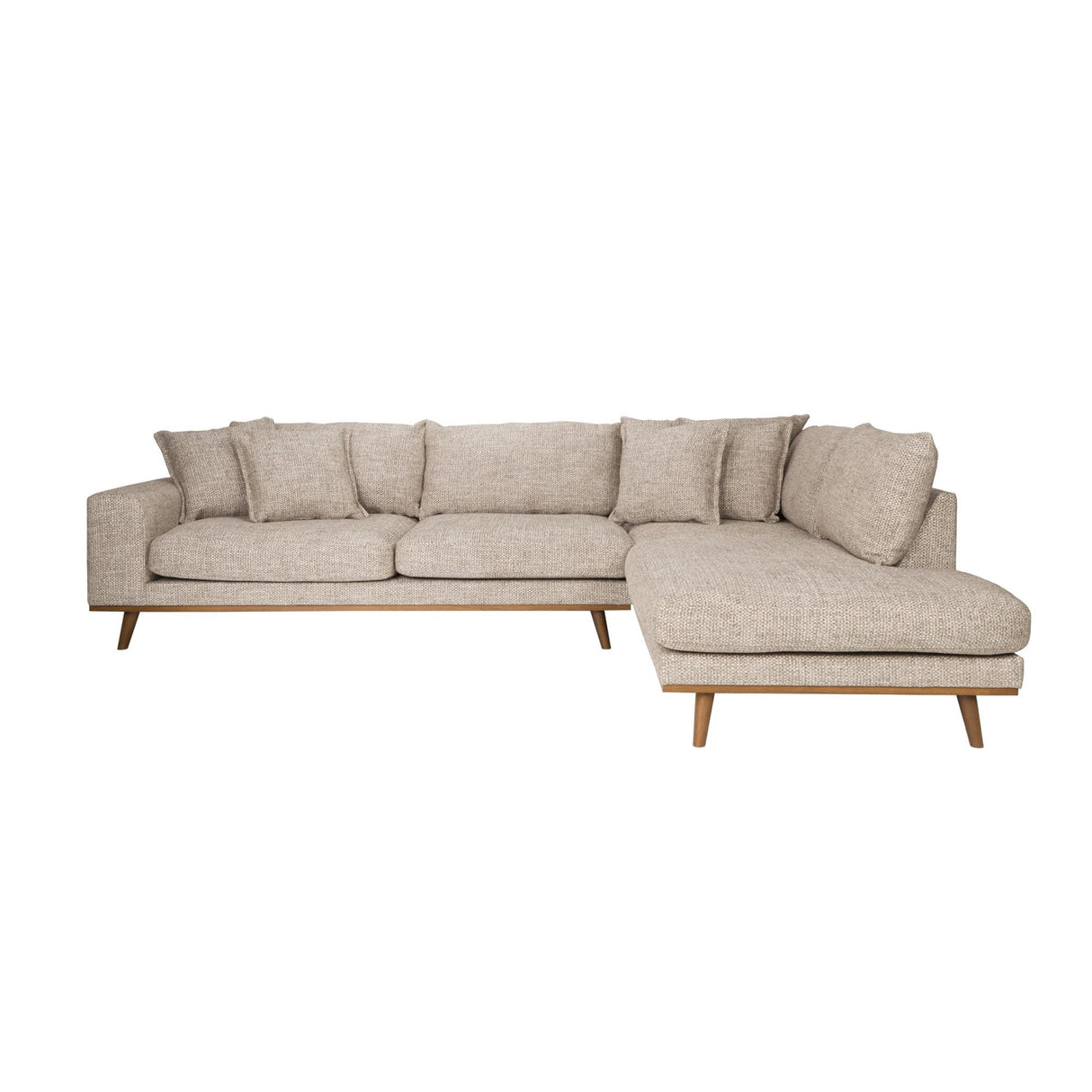 Modern furniture - Brown Fabric Sectional Sofa - www.oroa.com | Oroa.com