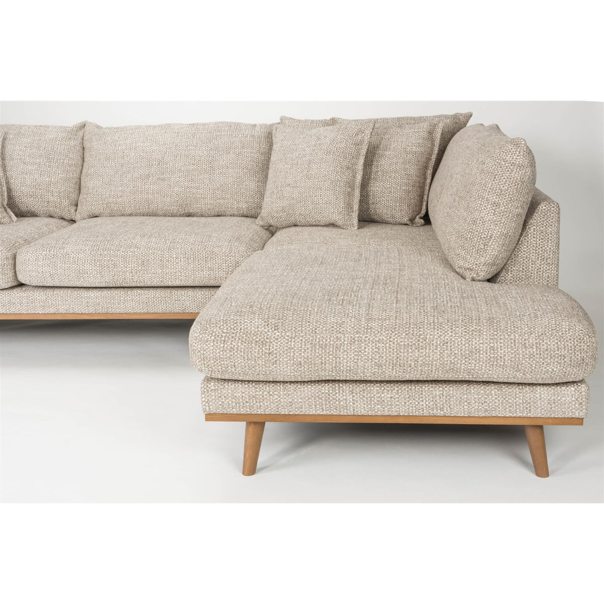 Modern furniture - Brown Fabric Sectional Sofa - www.oroa.com | Oroa.com