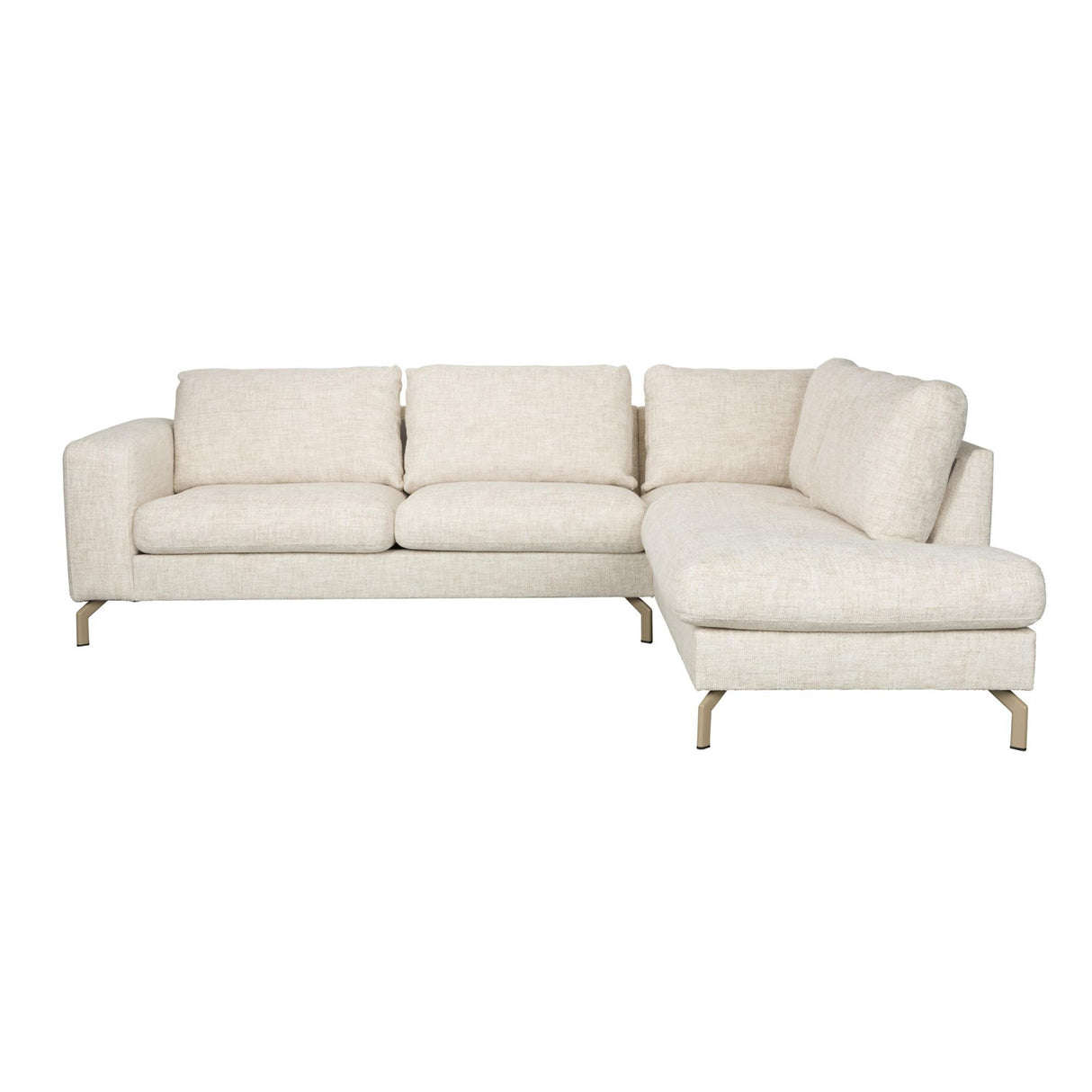 Modern furniture - Beige Fabric Corner Sofa - www.oroa.com | Oroa.com