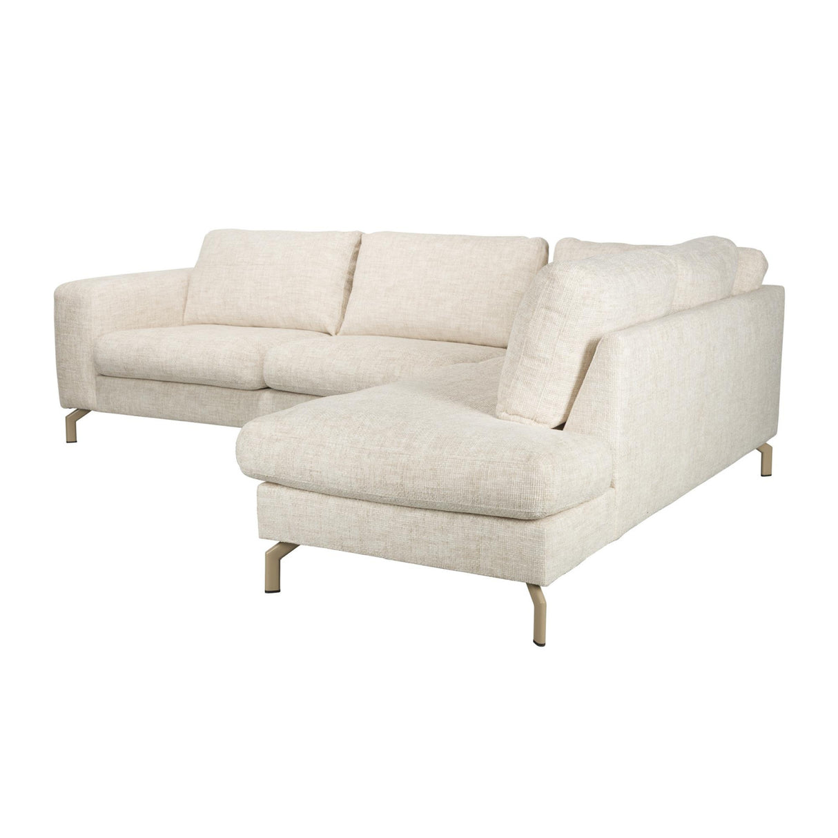 Modern furniture - Beige Fabric Corner Sofa - www.oroa.com | Oroa.com