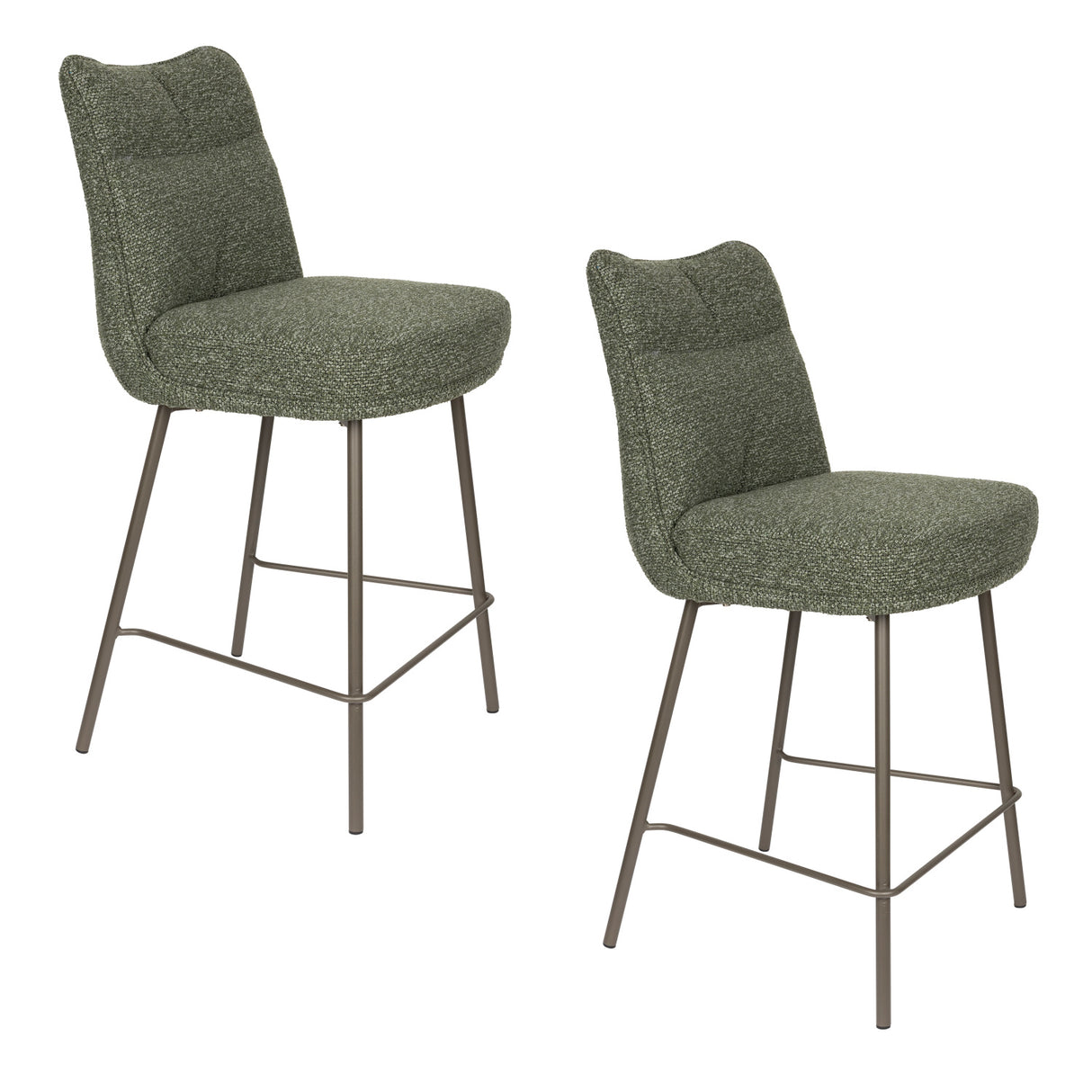 Modern furniture - Upholstered High-Back Counter Stools (2) - www.oroa.com | Oroa.com