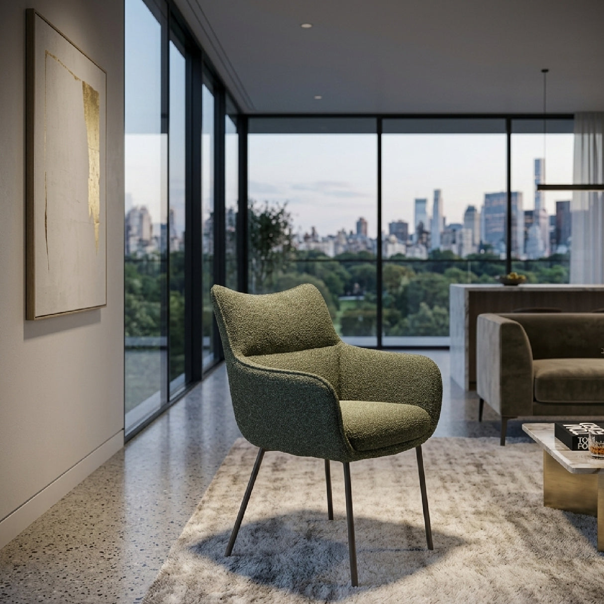 Modern European furniture - Fabric High-Back Lounge Chair - www.oroa.com | Oroa.com