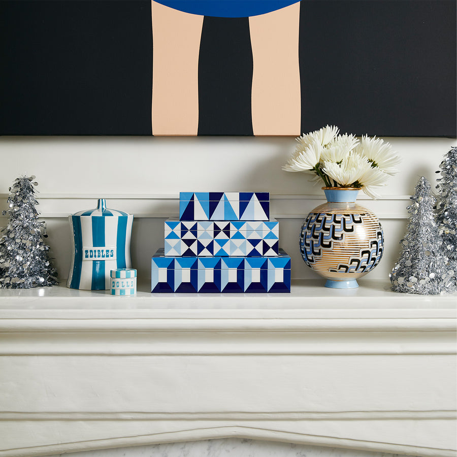 Geometric Pattern Lacquer Box L | Oroa.com