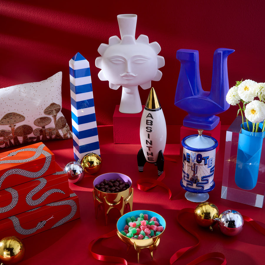 Lavender Interior Brass Bowl | Jonathan Adler Oscal | Oroa.com