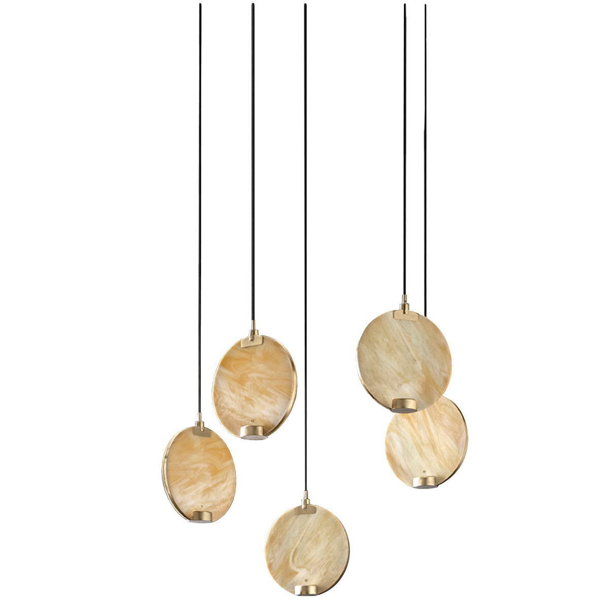 5-Round Glass Hanging Lamp | Masiero Horo | Oroa.com