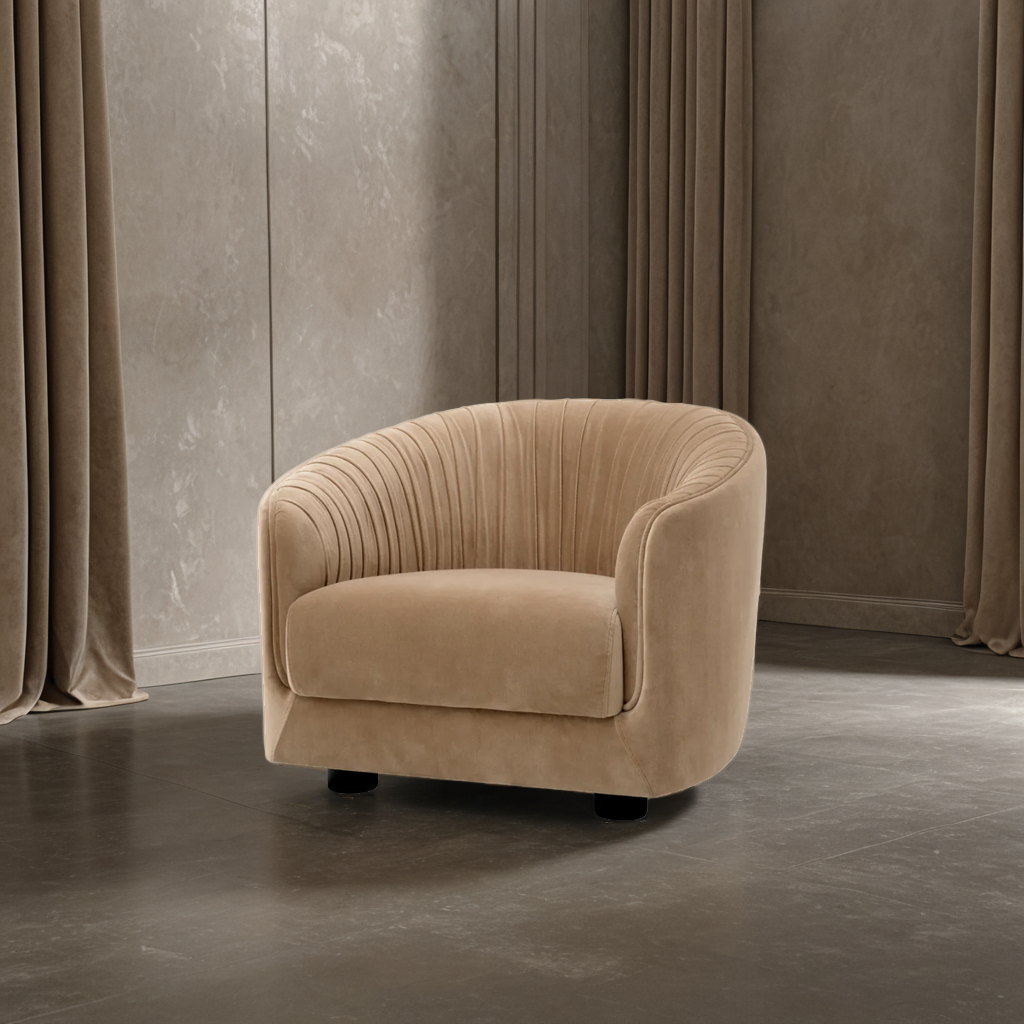 Pleated-Back Lounge Chair | Eichholtz Jameson