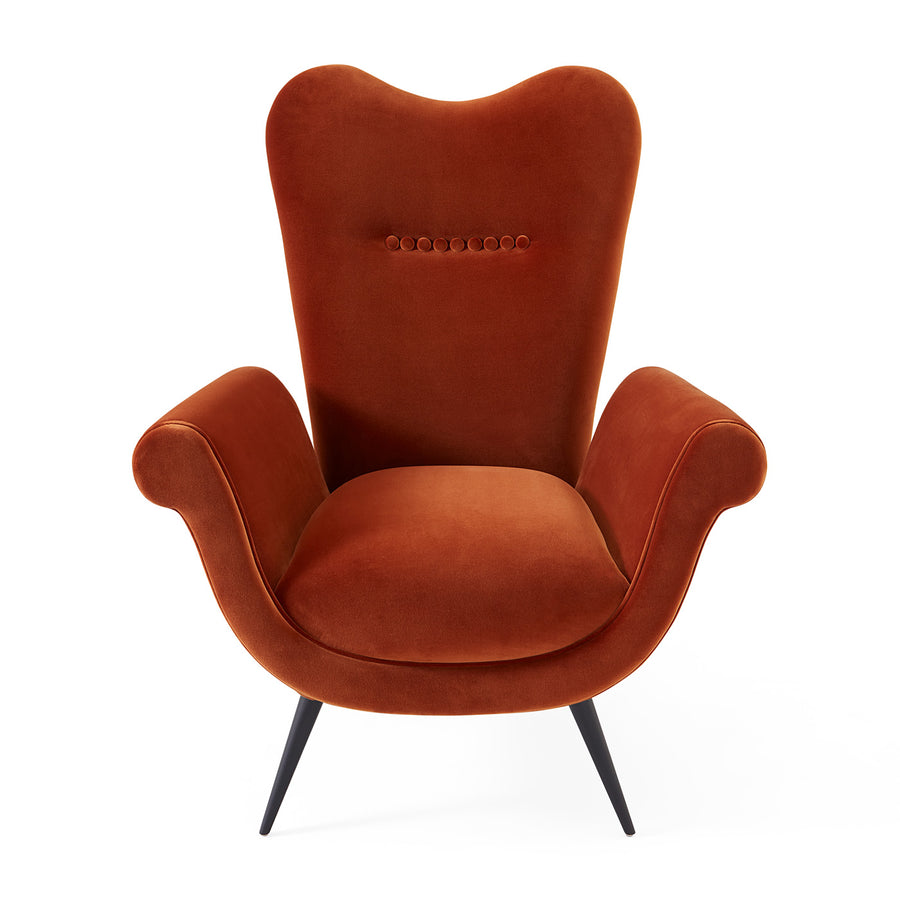 Rolled Arm Velvet Lounge Chair | Jonathan Adler Juliet | Oroa.com