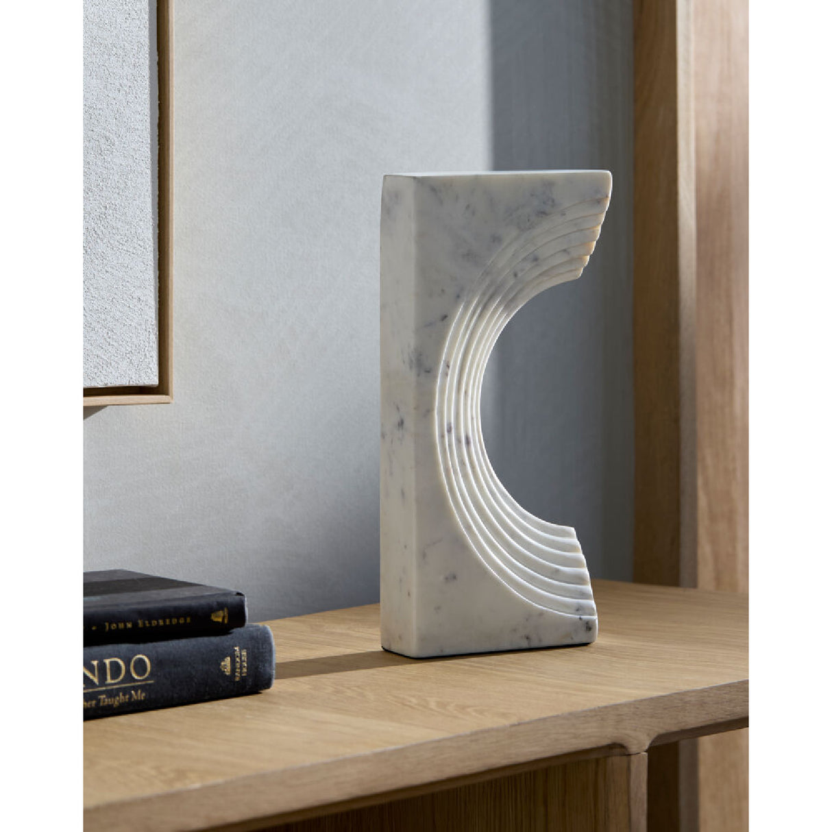 Modern European furniture - Marble Concave Sculpture - www.oroa.com | Oroa.com