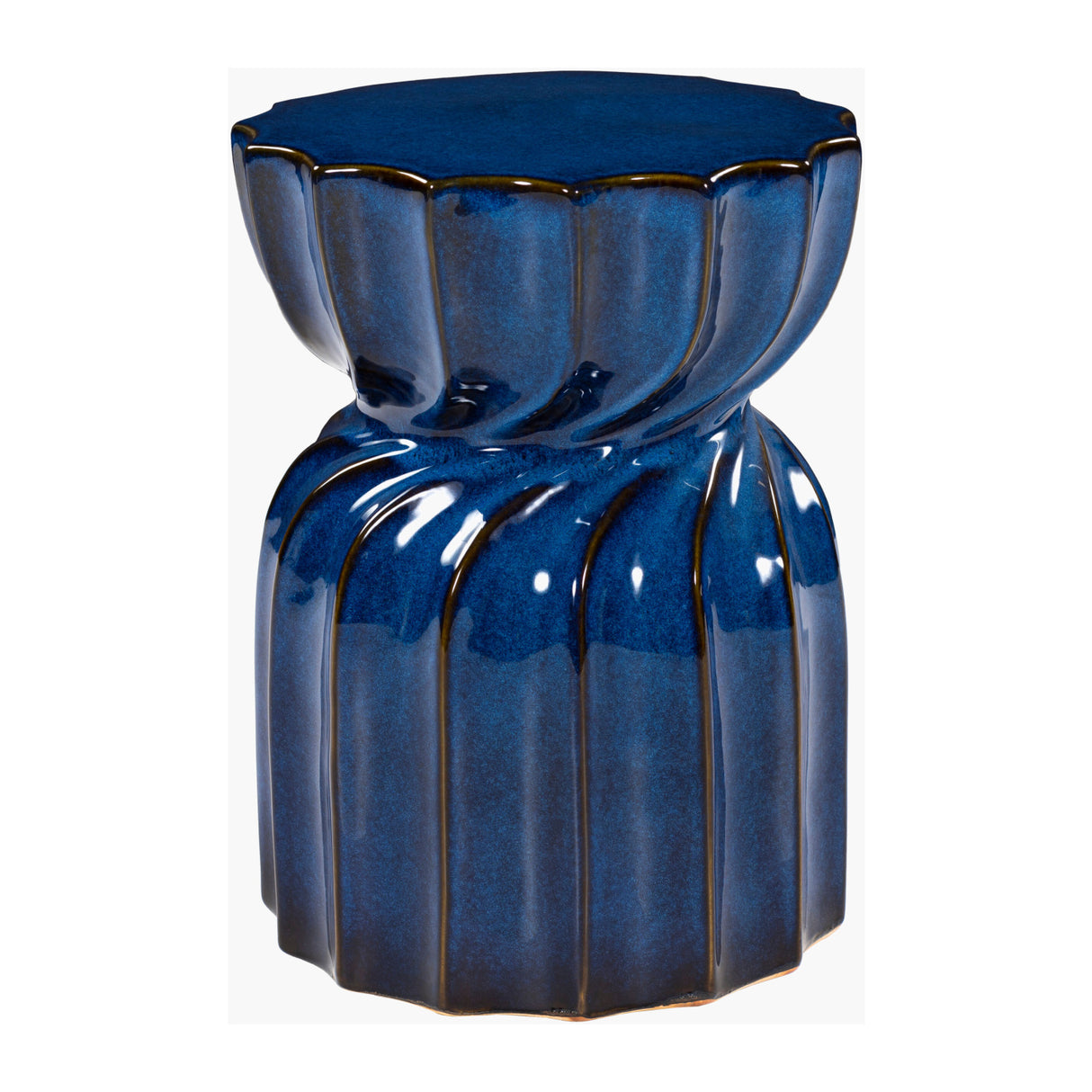 Twisted Hourglass Ceramic Garden Stool | Oroa.com