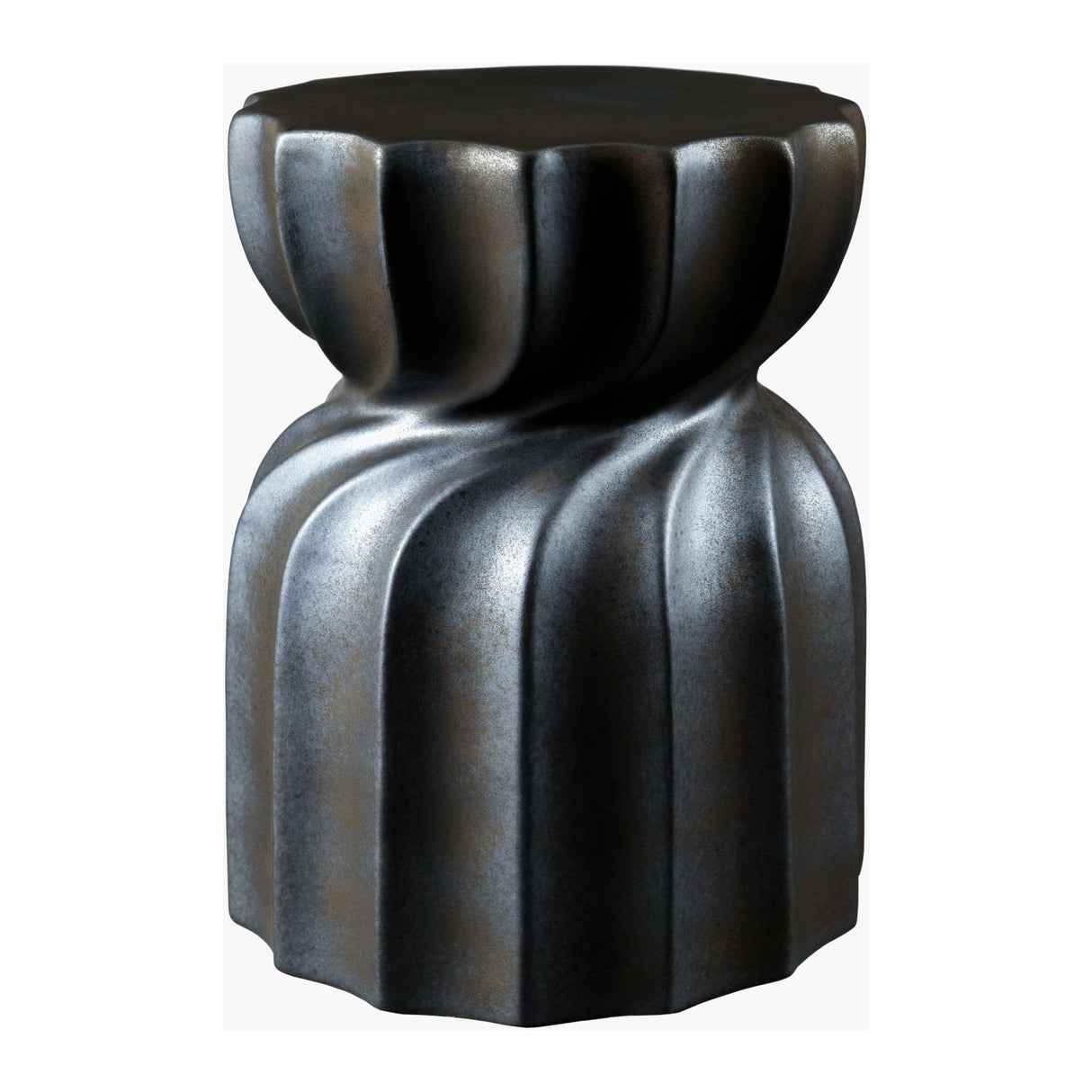 Twisted Hourglass Ceramic Garden Stool | Oroa.com