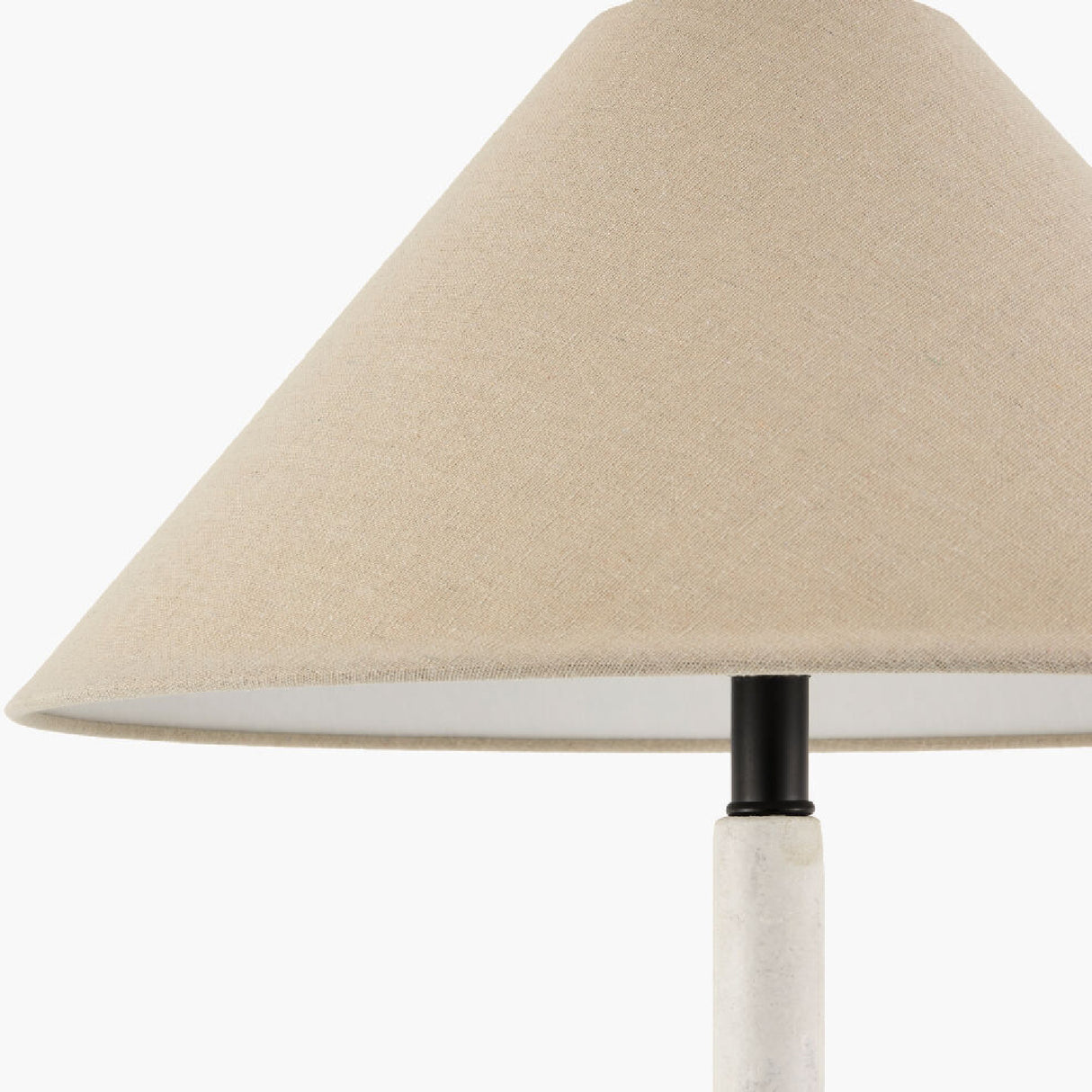 White Empire Linen Table Lamp | Oroa.com