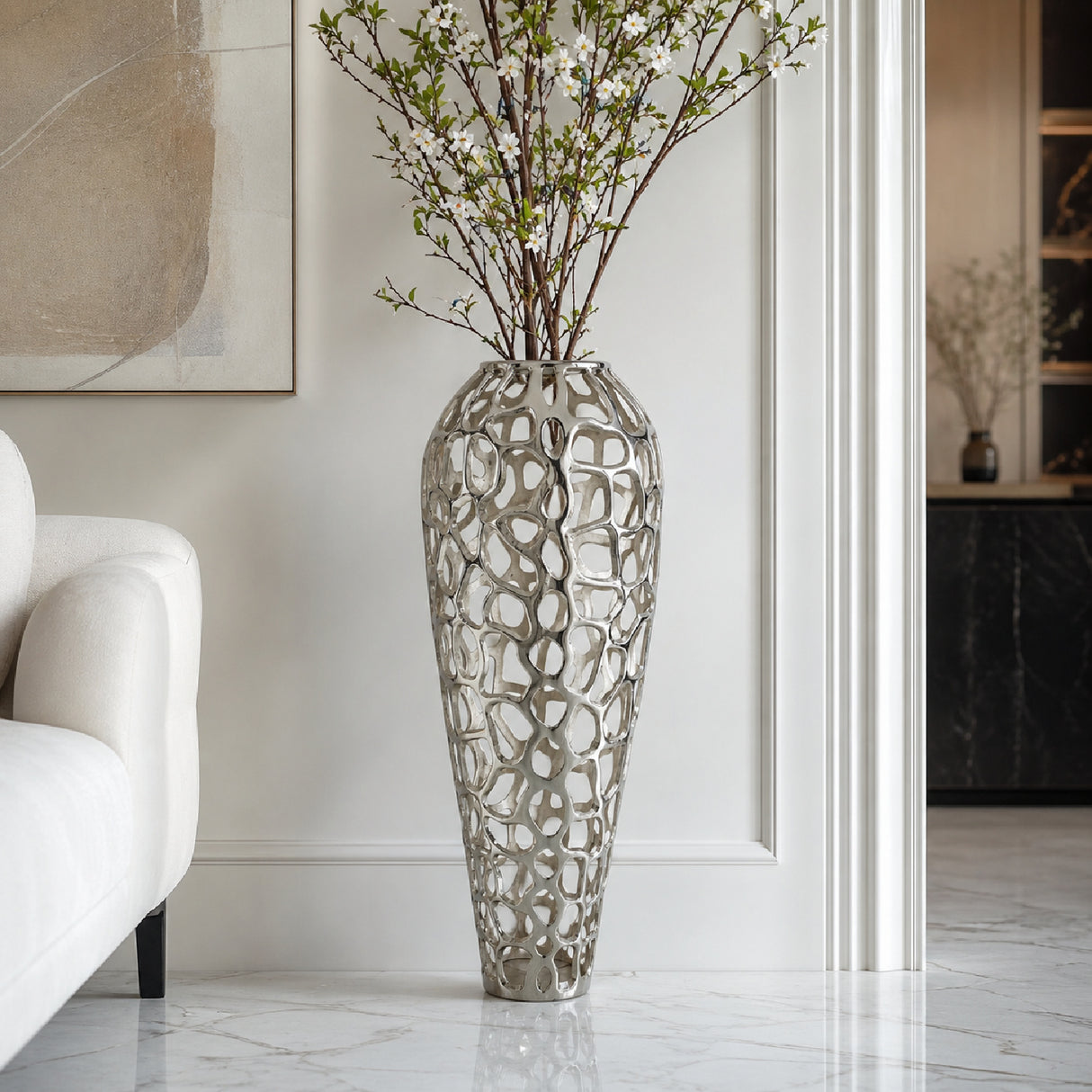 Modern European furniture - Openwork Aluminum Vase - www.oroa.com | Oroa.com