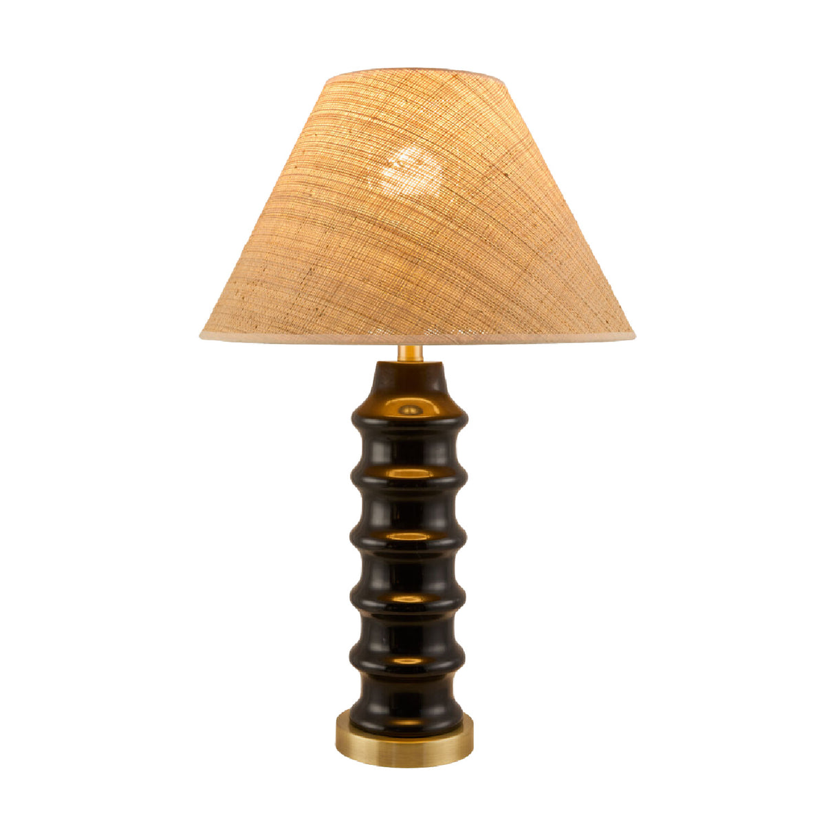 Modern European furniture - Black Ceramic Seagrass Table Lamp - www.oroa.com | Oroa.com