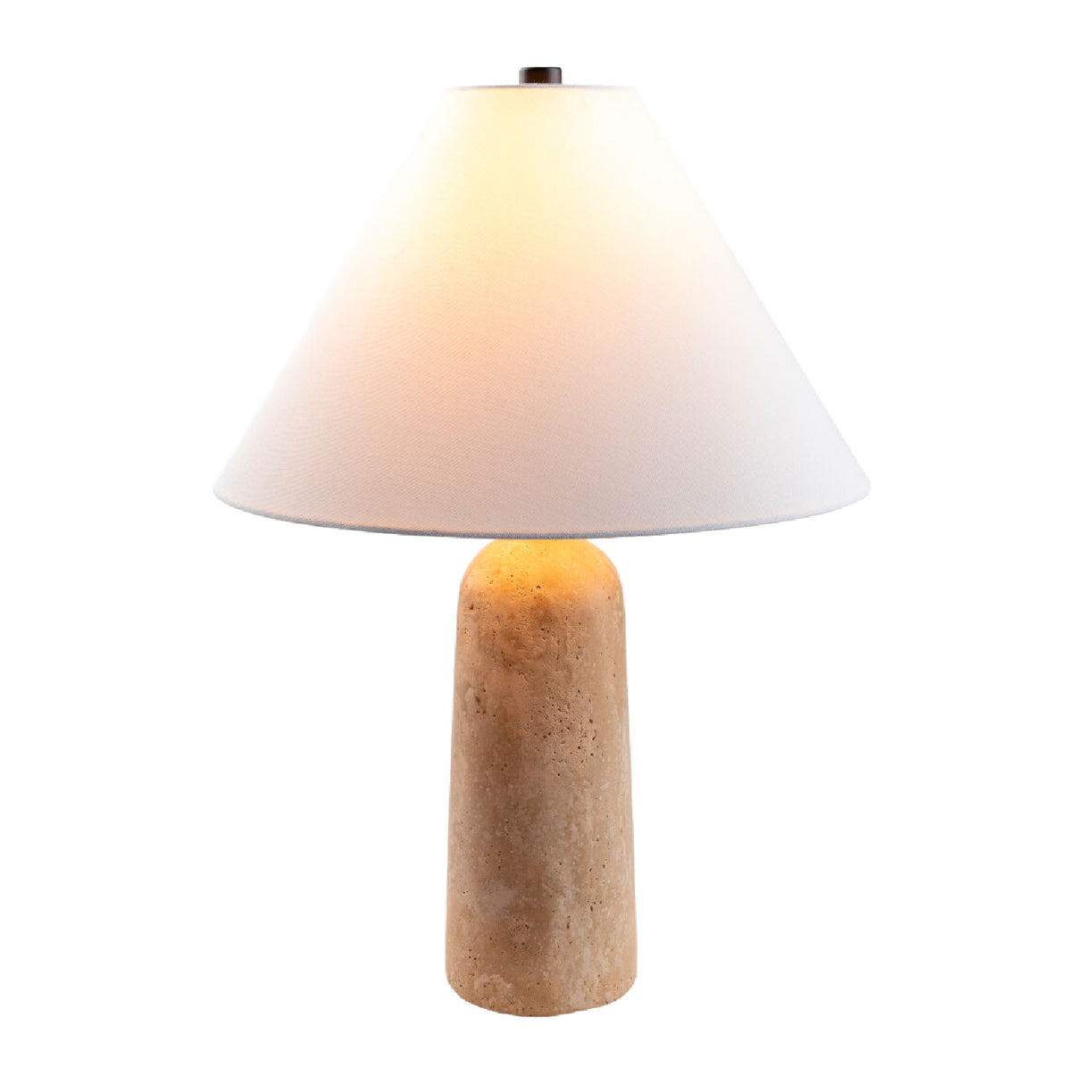 Empire Shade Travertine Table Lamp | Oroa.com