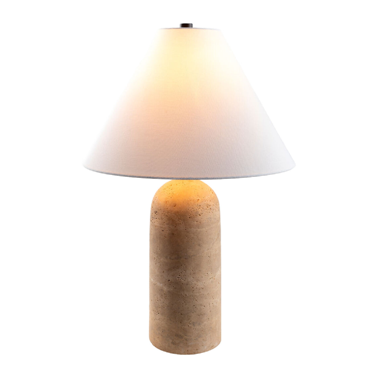 Empire Shade Travertine Table Lamp | Oroa.com
