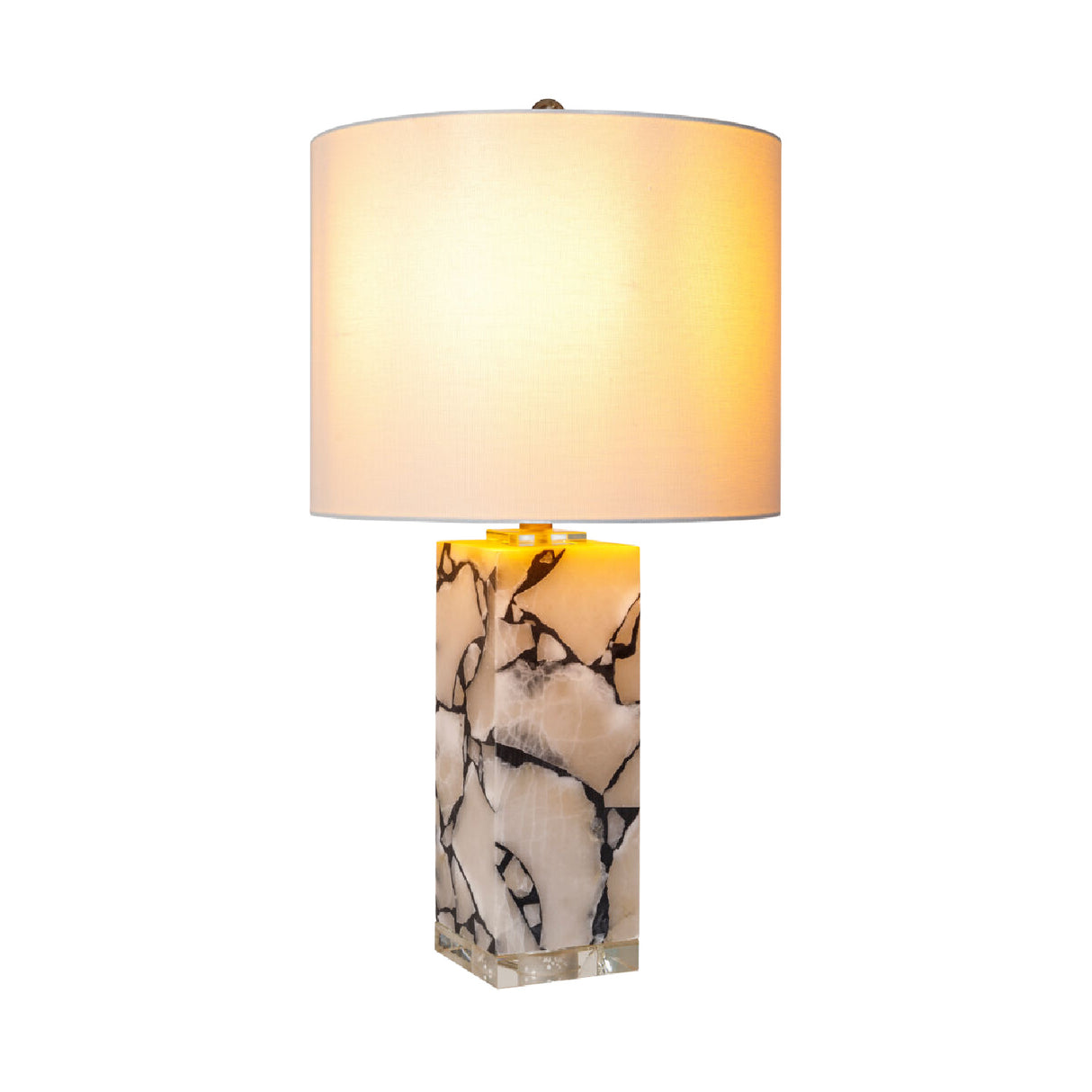 Modern European furniture - White Marble Accent Table Lamp - www.oroa.com | Oroa.com