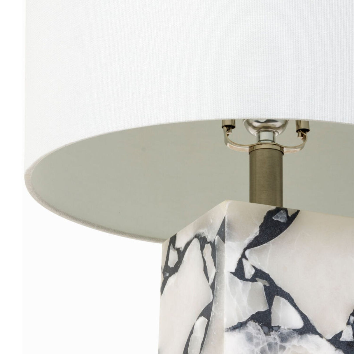 Modern European furniture - White Marble Accent Table Lamp - www.oroa.com | Oroa.com