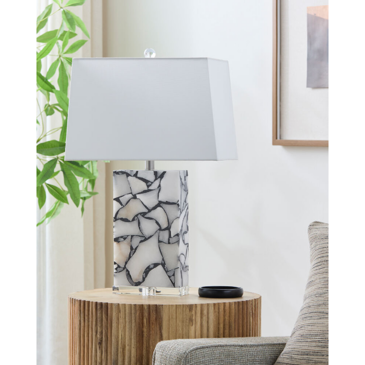 Marbled Stone Table Lamp | Oroa.com