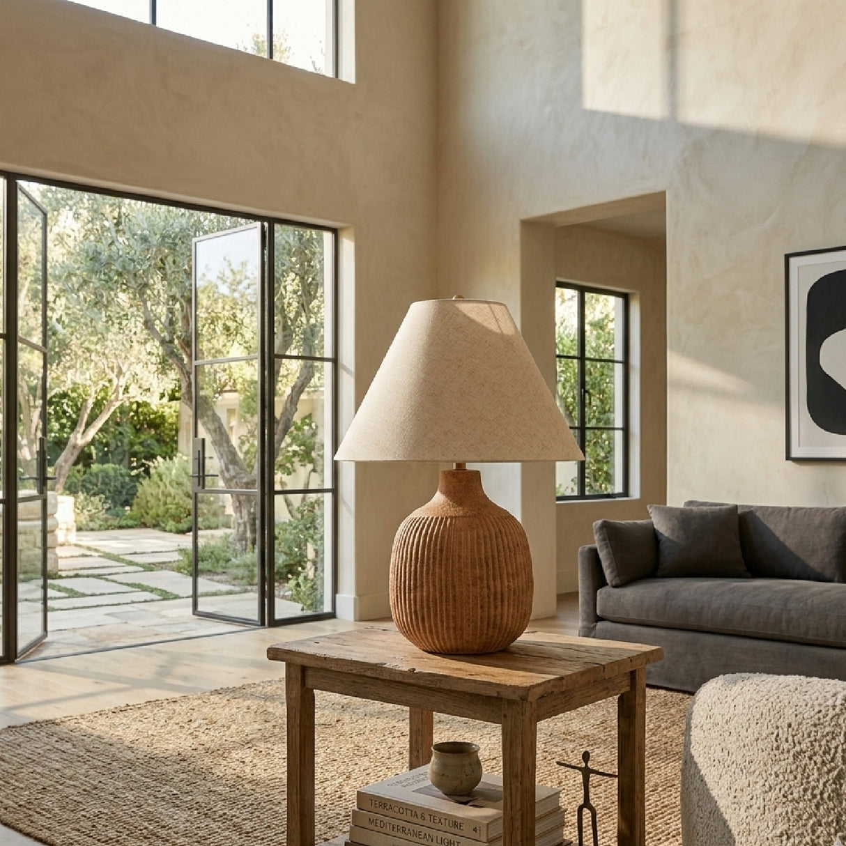 Blush Ceramic Accent Table Lamp | Oroa.com