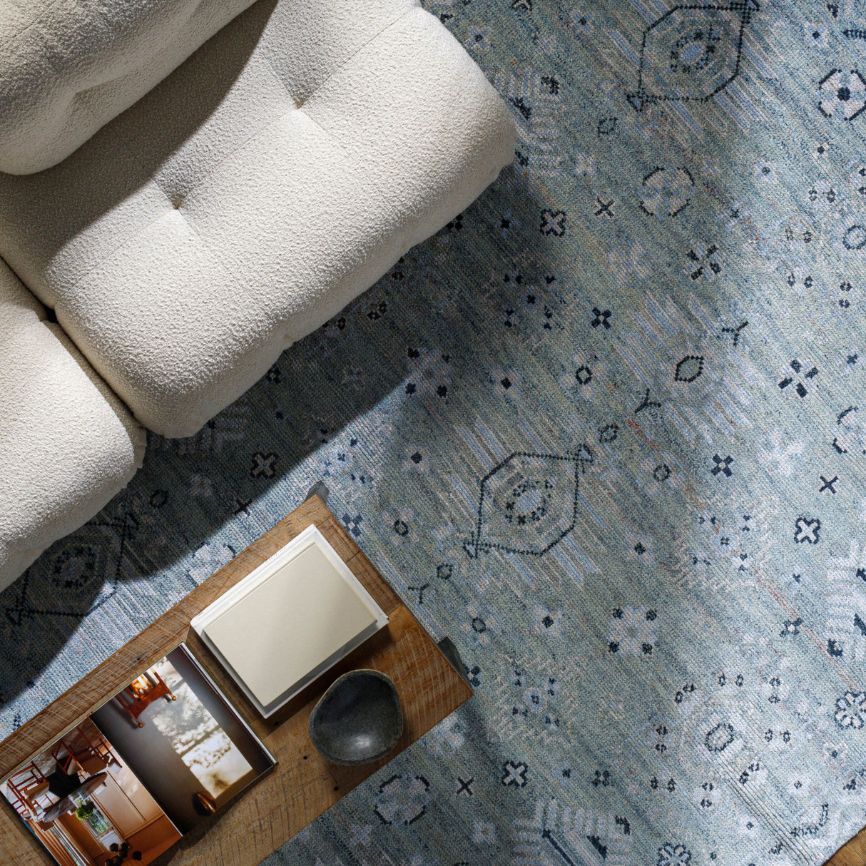 Modern European furniture - Blue Wool Blend Table Runner - www.oroa.com | Oroa.com