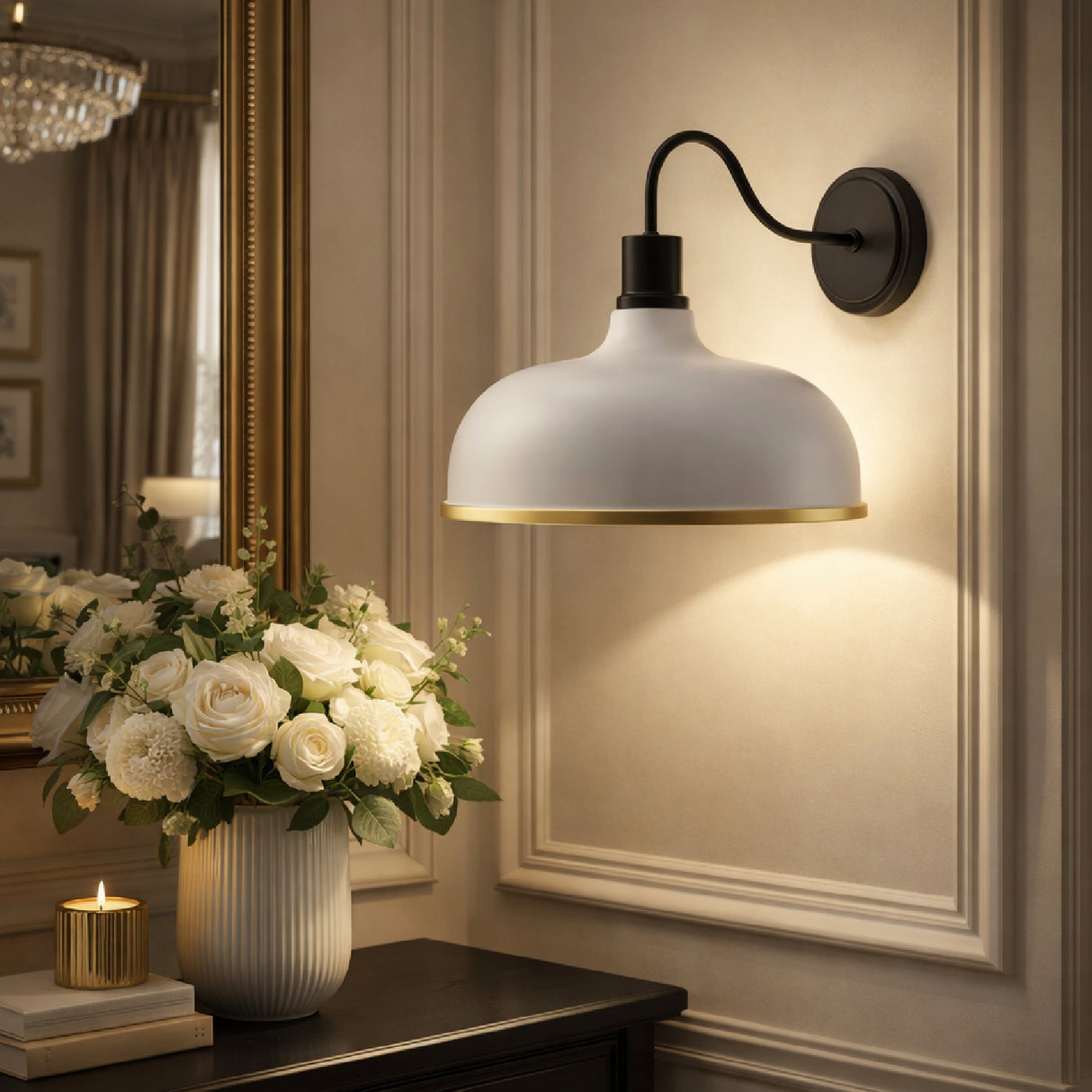 Gold Leaf Metal Wall Lamp | Oroa.com