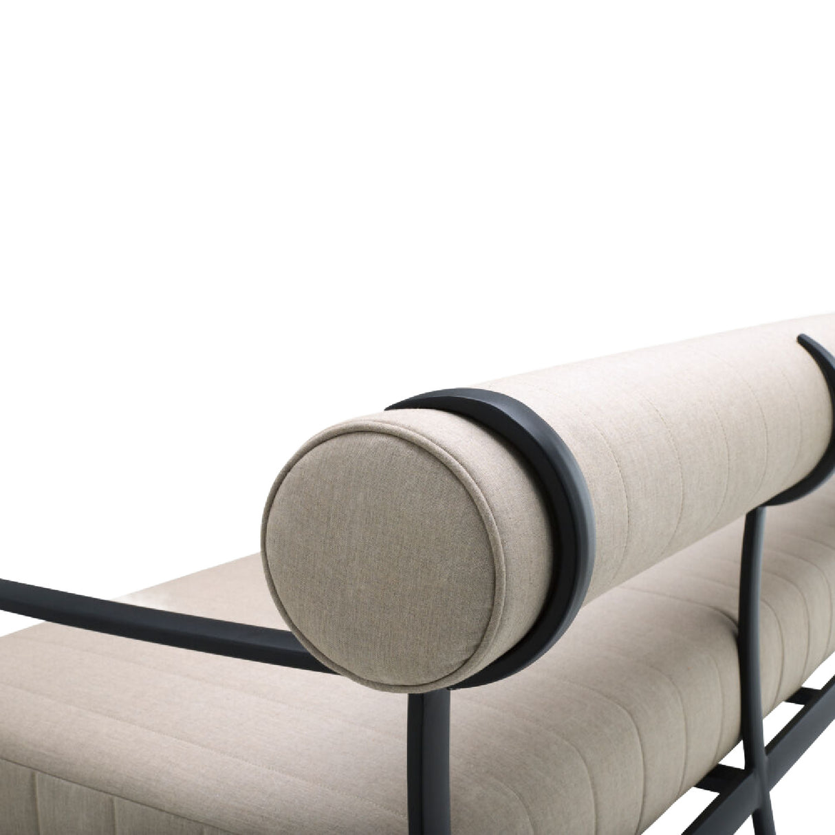 Modern European furniture - Black Aluminum Outdoor Sofa - www.oroa.com | Oroa.com