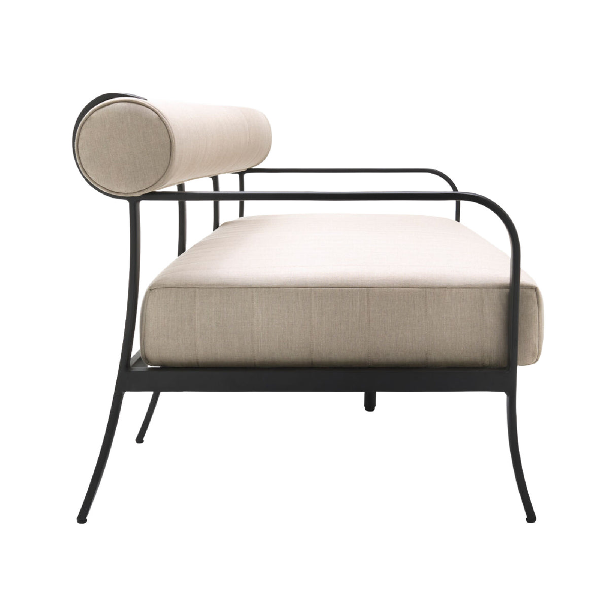 Modern European furniture - Black Aluminum Outdoor Sofa - www.oroa.com | Oroa.com