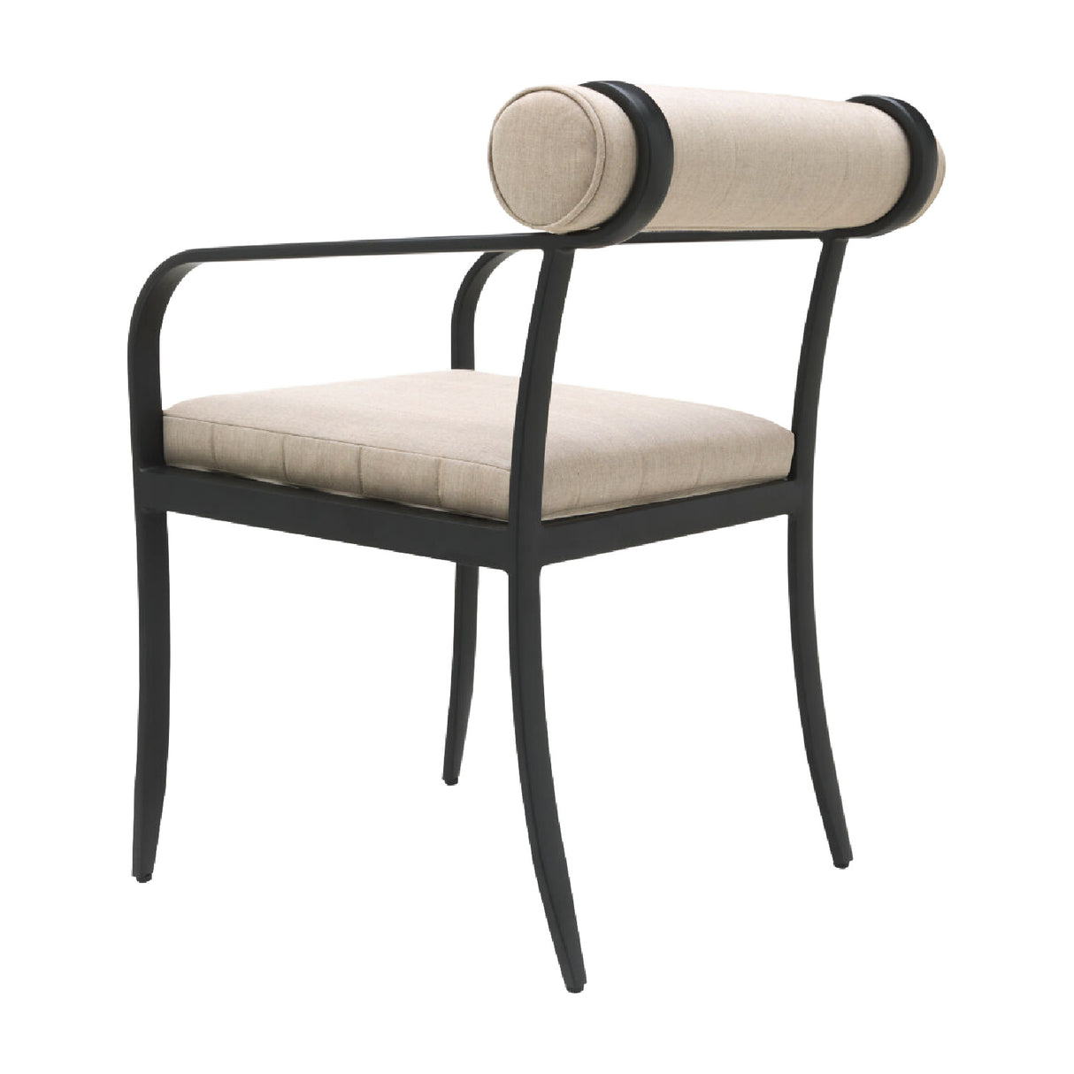 Modern European furniture - Black Aluminum Outdoor Dining Chair - www.oroa.com | Oroa.com