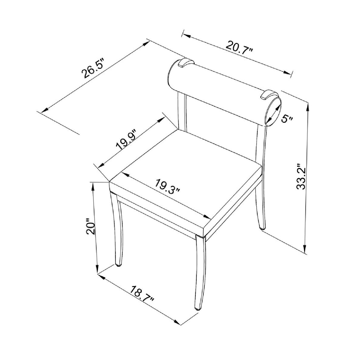 Modern European furniture - Black Aluminum Outdoor Dining Chairs (2) - www.oroa.com | Oroa.com