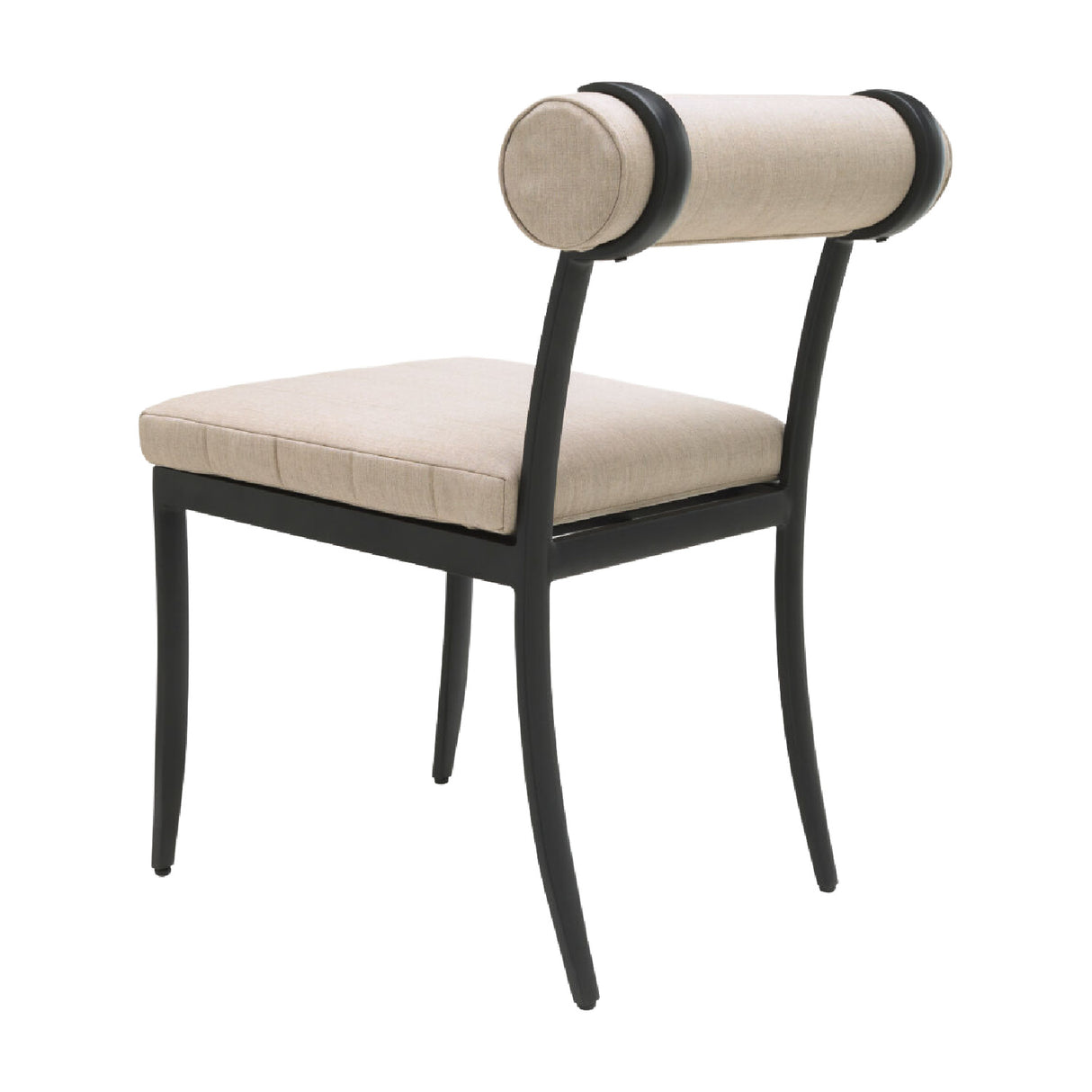 Modern European furniture - Black Aluminum Outdoor Dining Chairs (2) - www.oroa.com | Oroa.com