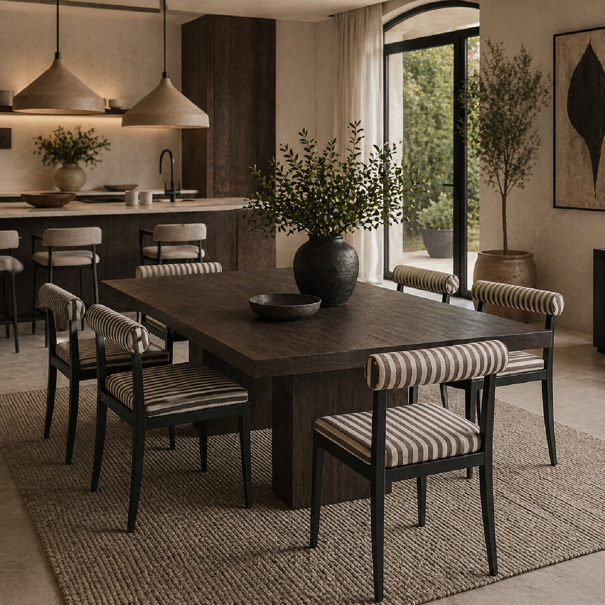 Modern European furniture - Black Aluminum Outdoor Dining Chairs (2) - www.oroa.com | Oroa.com