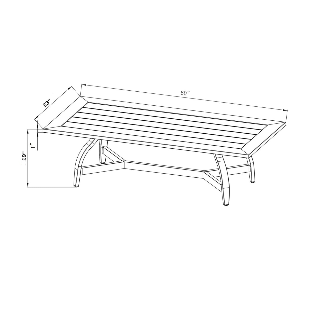 Modern European furniture - Black Aluminum Outdoor Coffee Table - www.oroa.com | Oroa.com