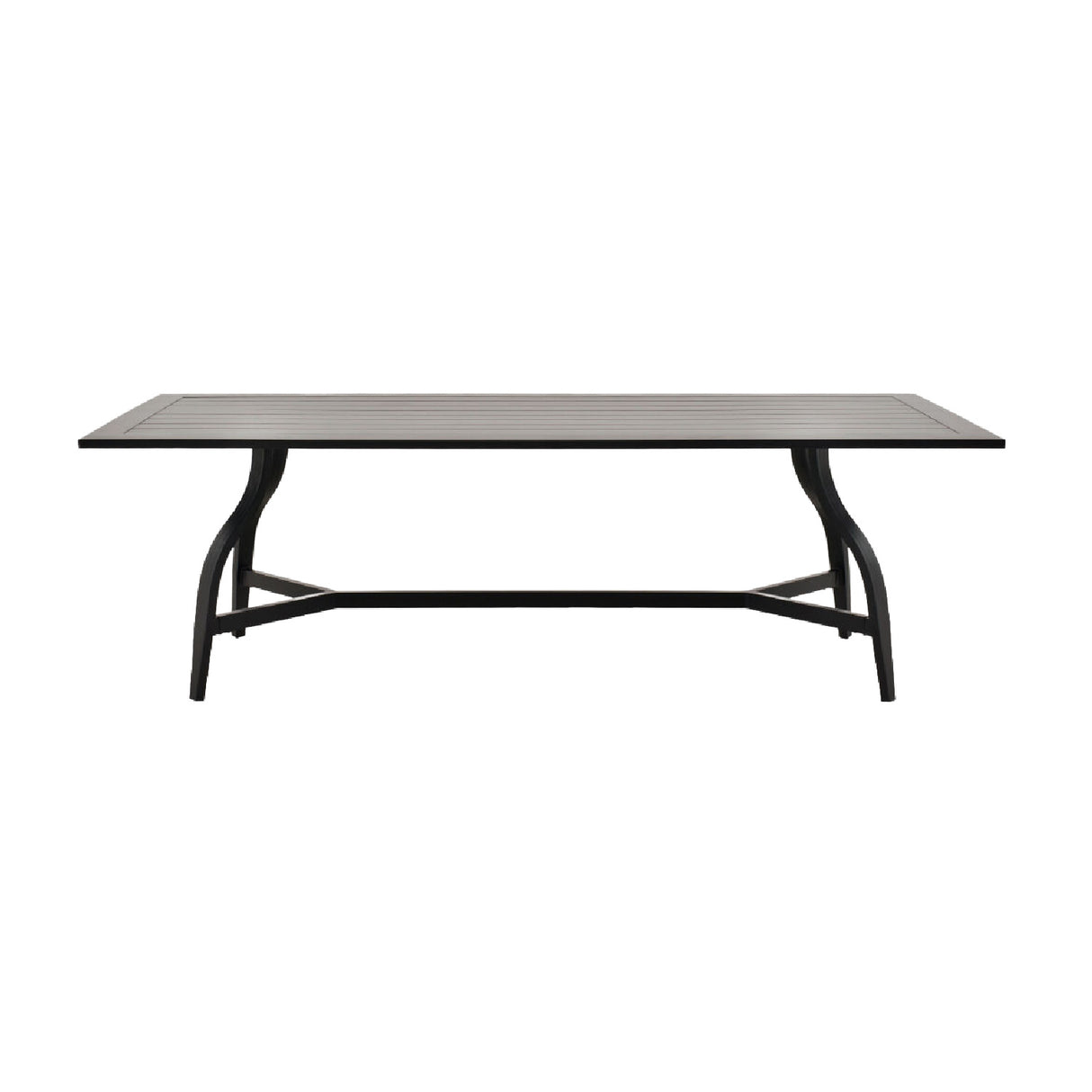 Modern European furniture - Black Aluminum Outdoor Dining Table - www.oroa.com | Oroa.com