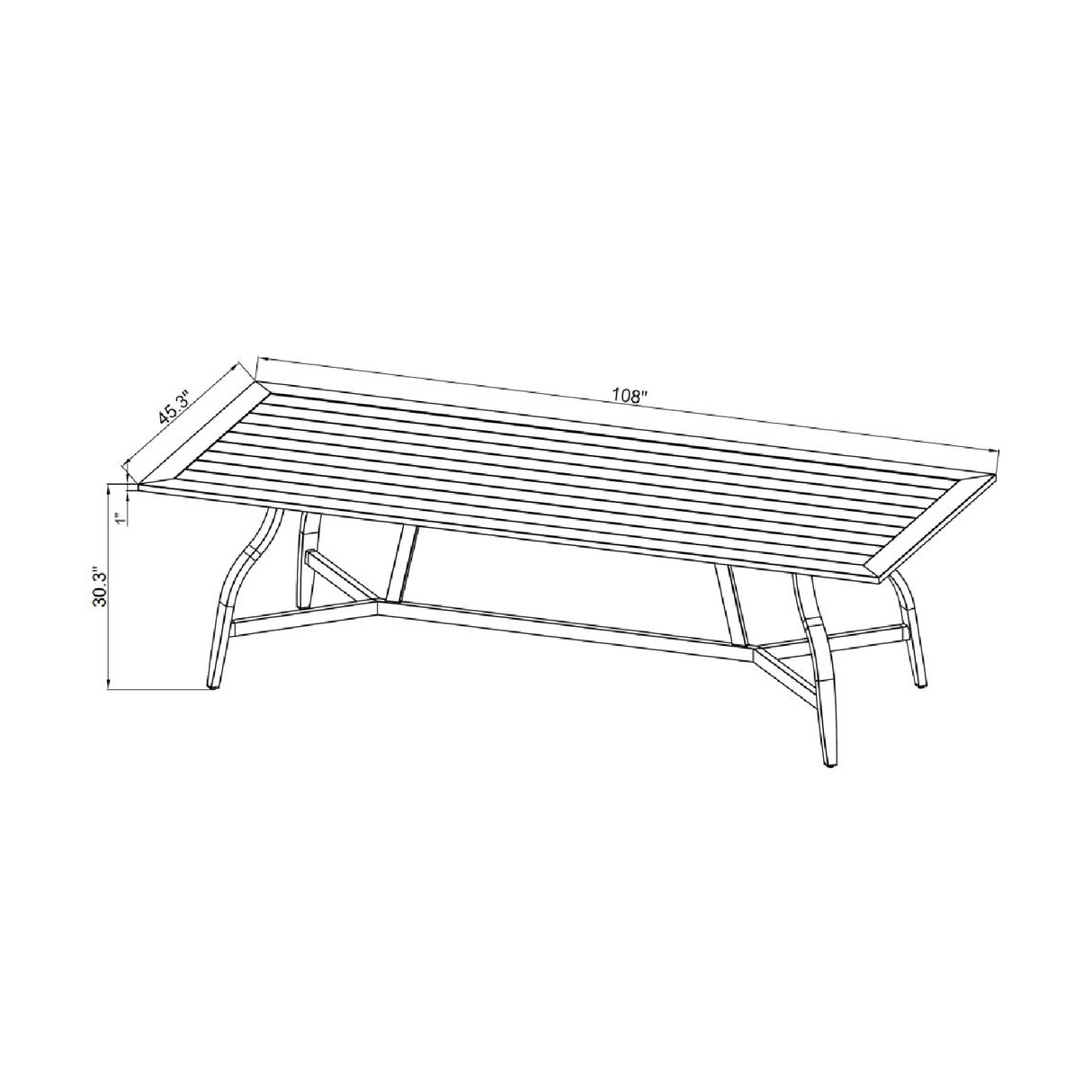 Modern European furniture - Black Aluminum Outdoor Dining Table - www.oroa.com | Oroa.com