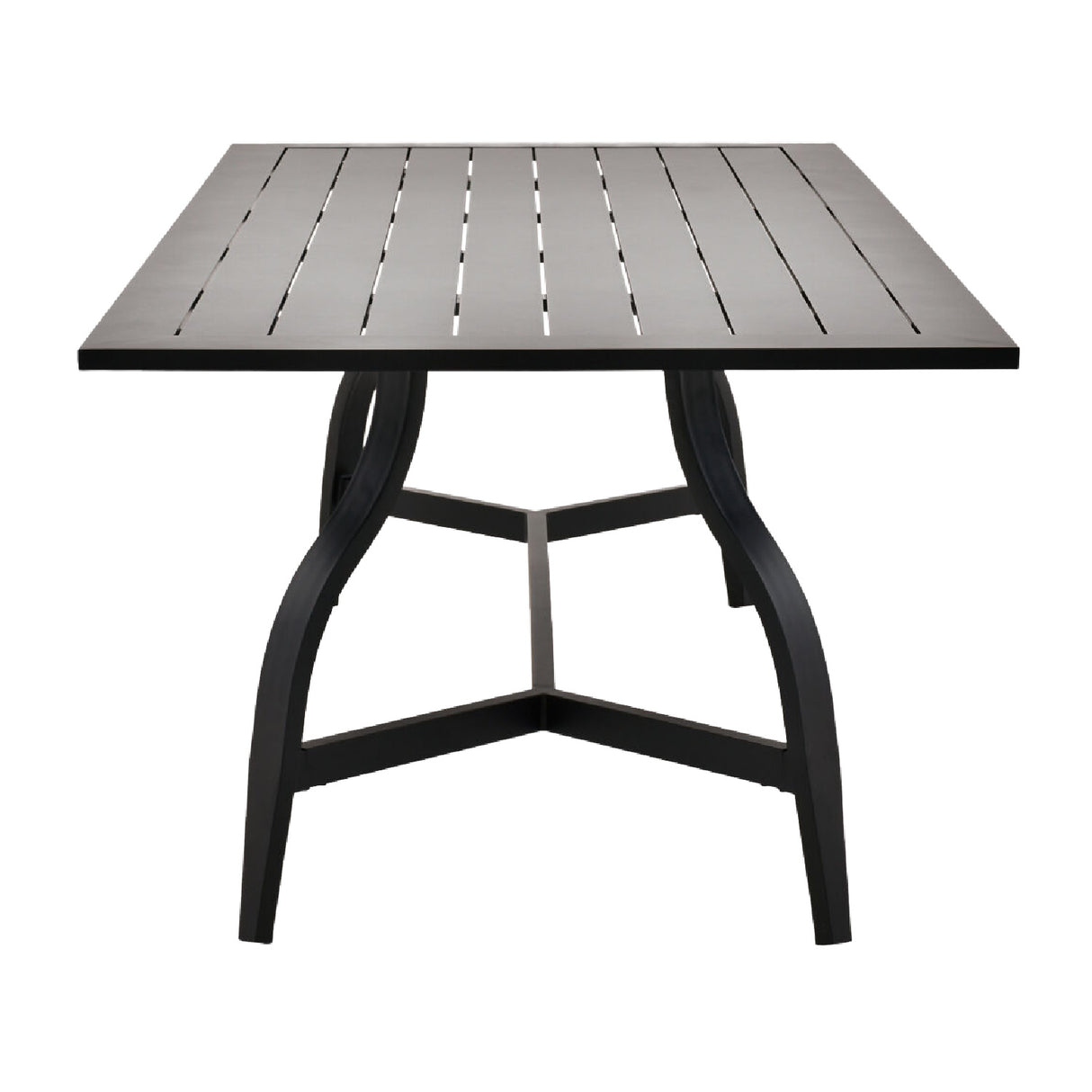 Modern European furniture - Black Aluminum Outdoor Dining Table - www.oroa.com | Oroa.com