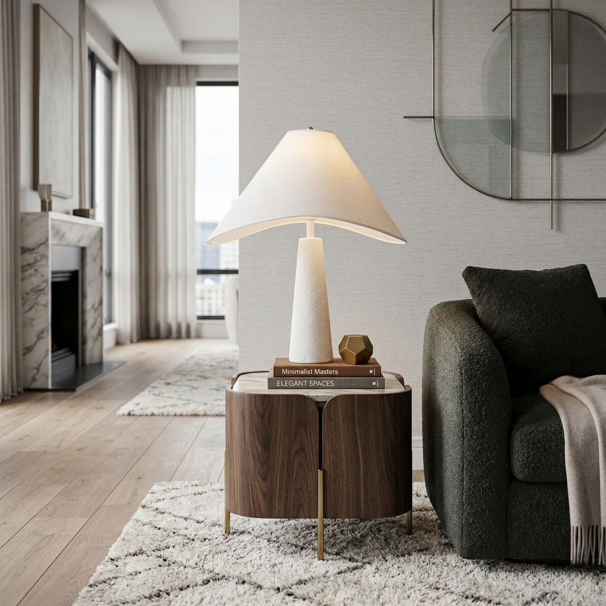 Cotton Shade Accent Table Lamp | Oroa.com