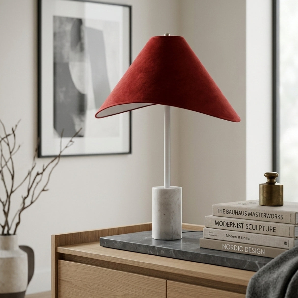Marble Base Cotton Table Lamp | Oroa.com