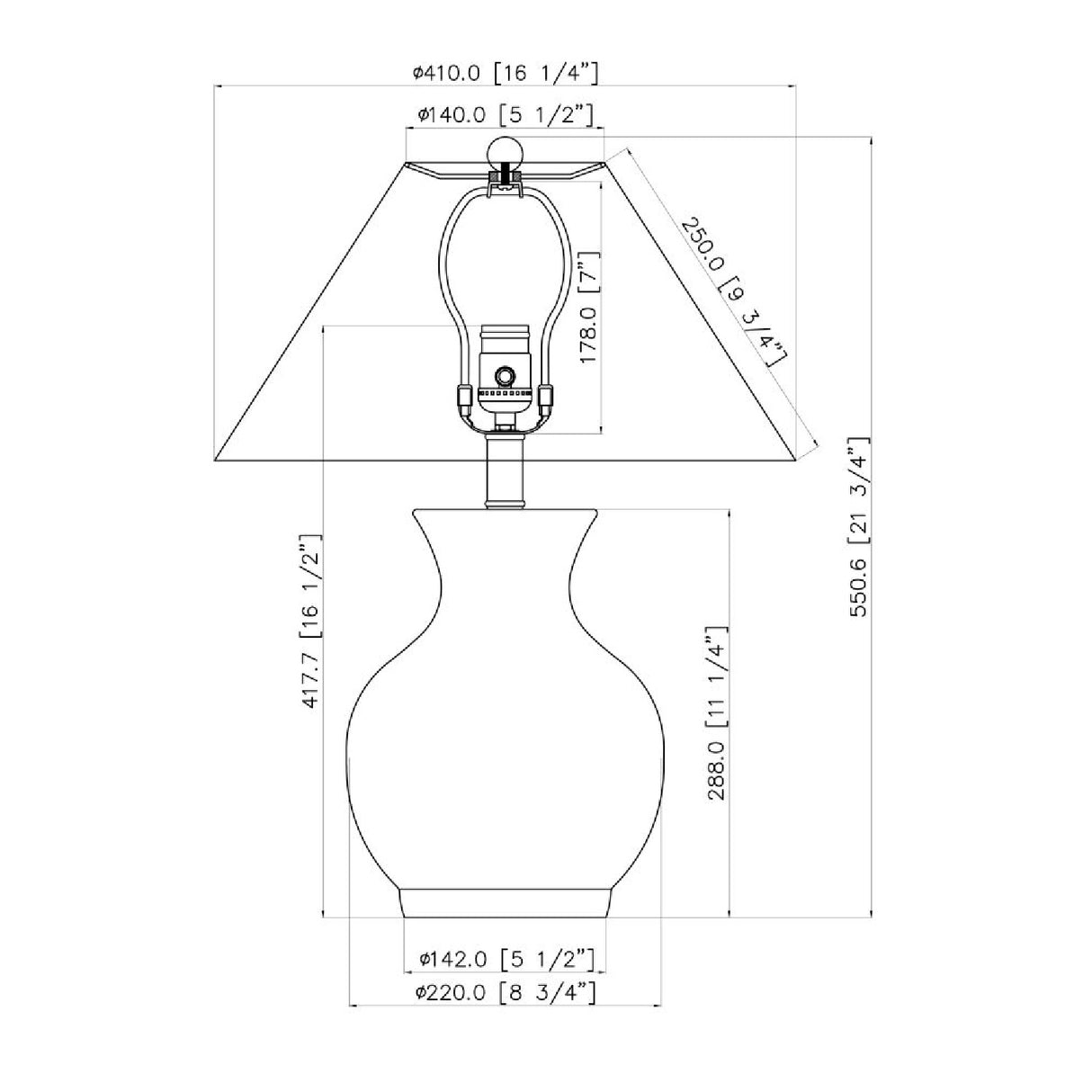 Antique Brown Ceramic Table Lamp | Oroa.com