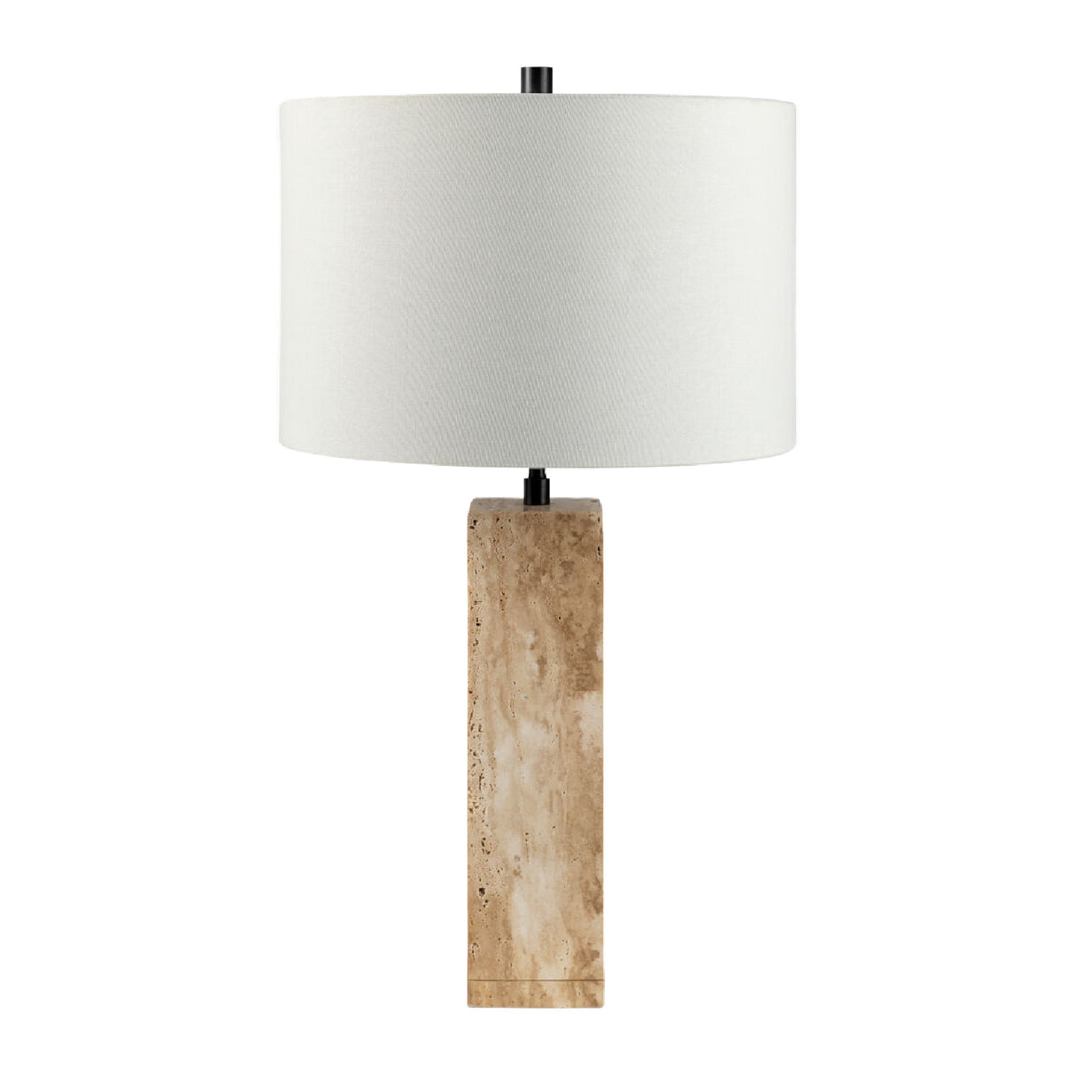 Travertine Cream Linen Table Lamp | Oroa.com
