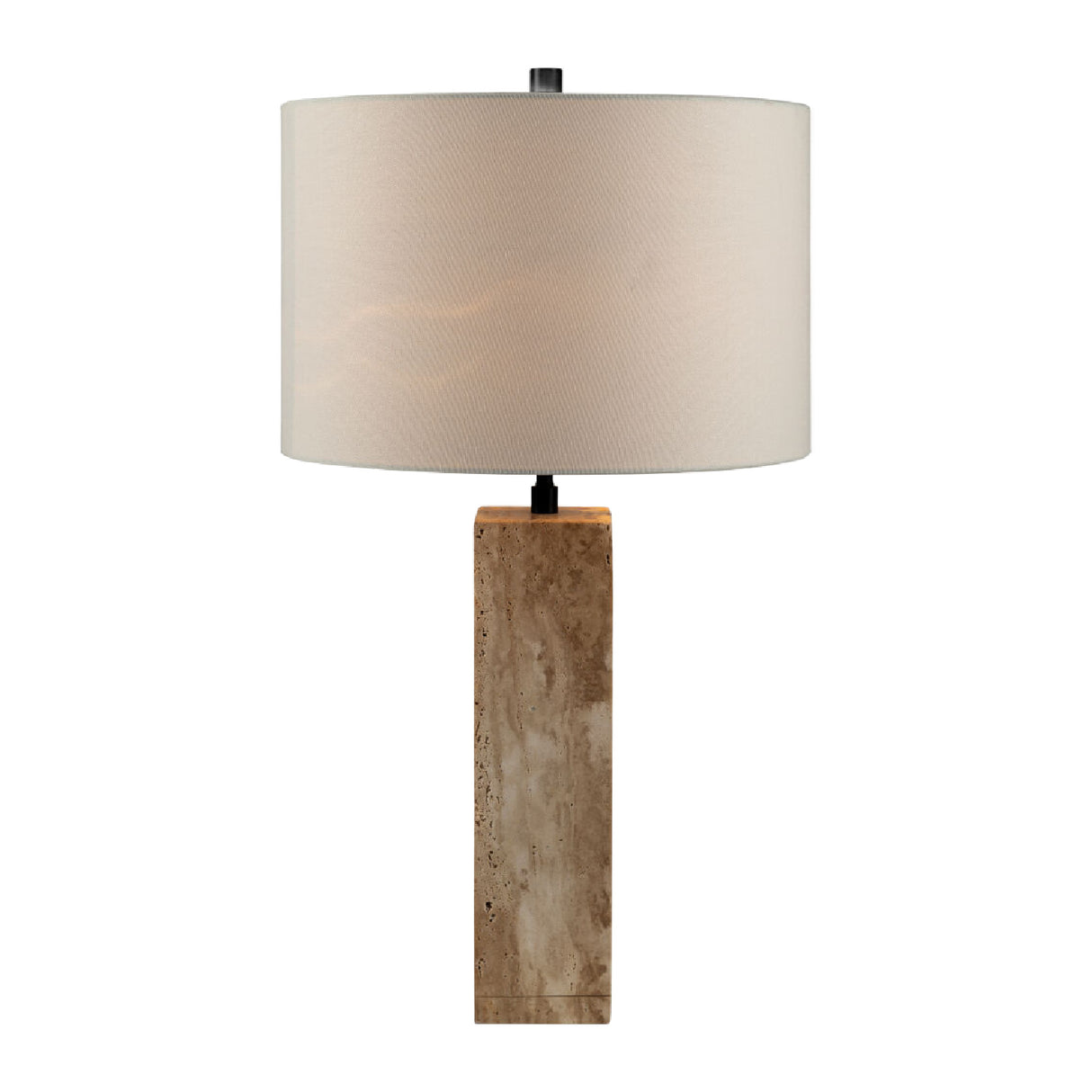Travertine Cream Linen Table Lamp | Oroa.com
