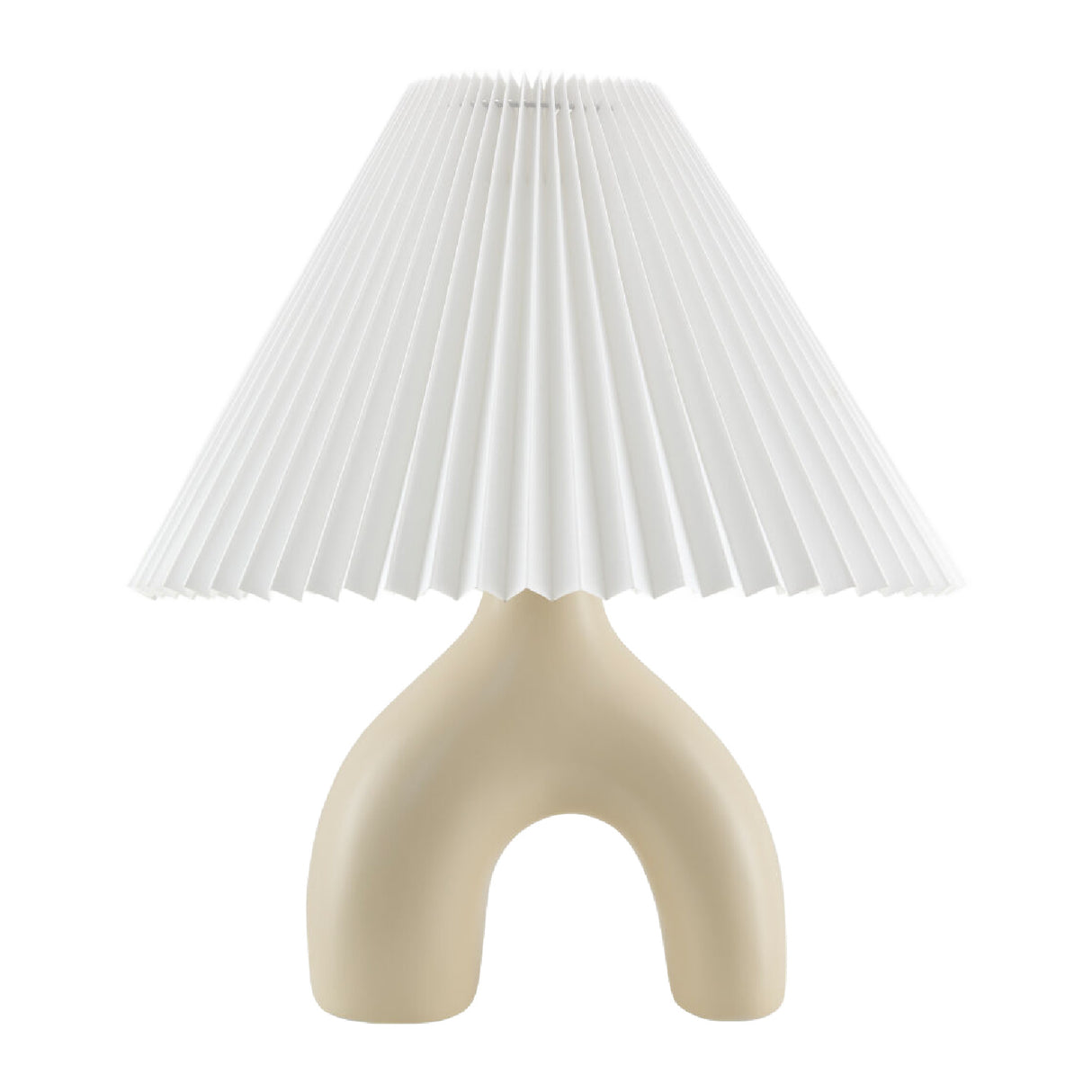 Ceramic White Linen Table Lamp | Oroa.com