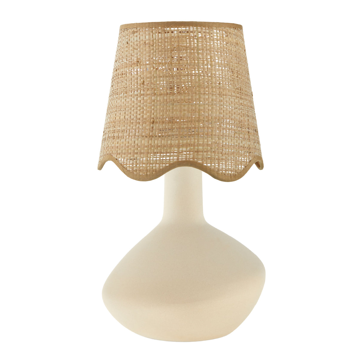 Modern European furniture - Wavy Rattan Accent Table Lamp - www.oroa.com | Oroa.com