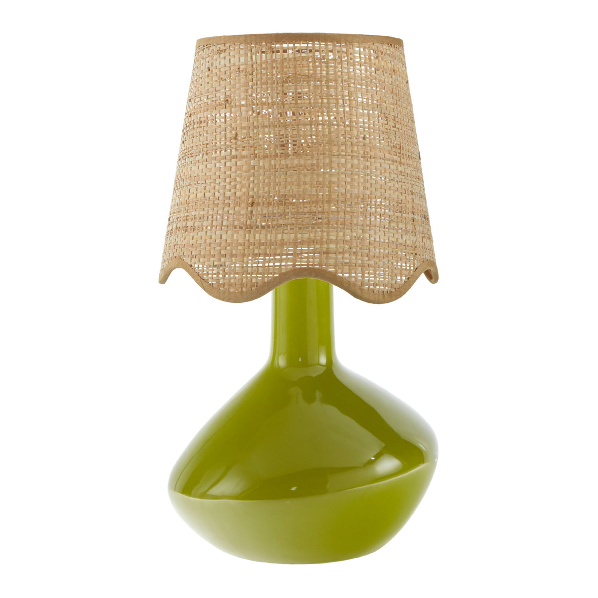 Modern European furniture - Wavy Rattan Accent Table Lamp - www.oroa.com | Oroa.com
