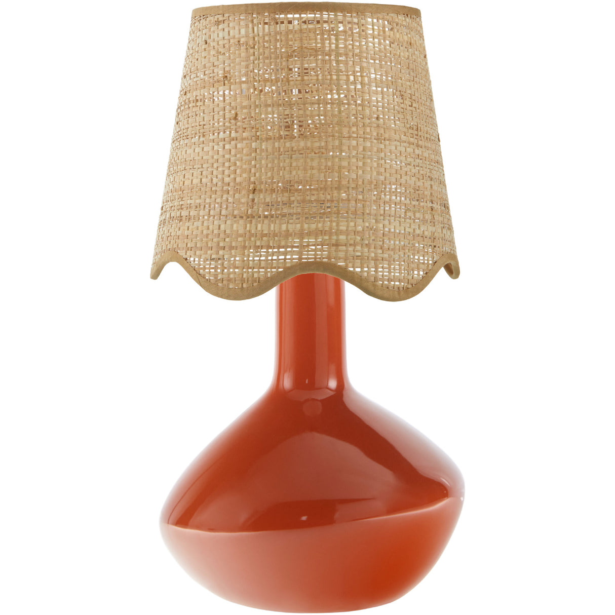 Modern European furniture - Wavy Rattan Accent Table Lamp - www.oroa.com | Oroa.com